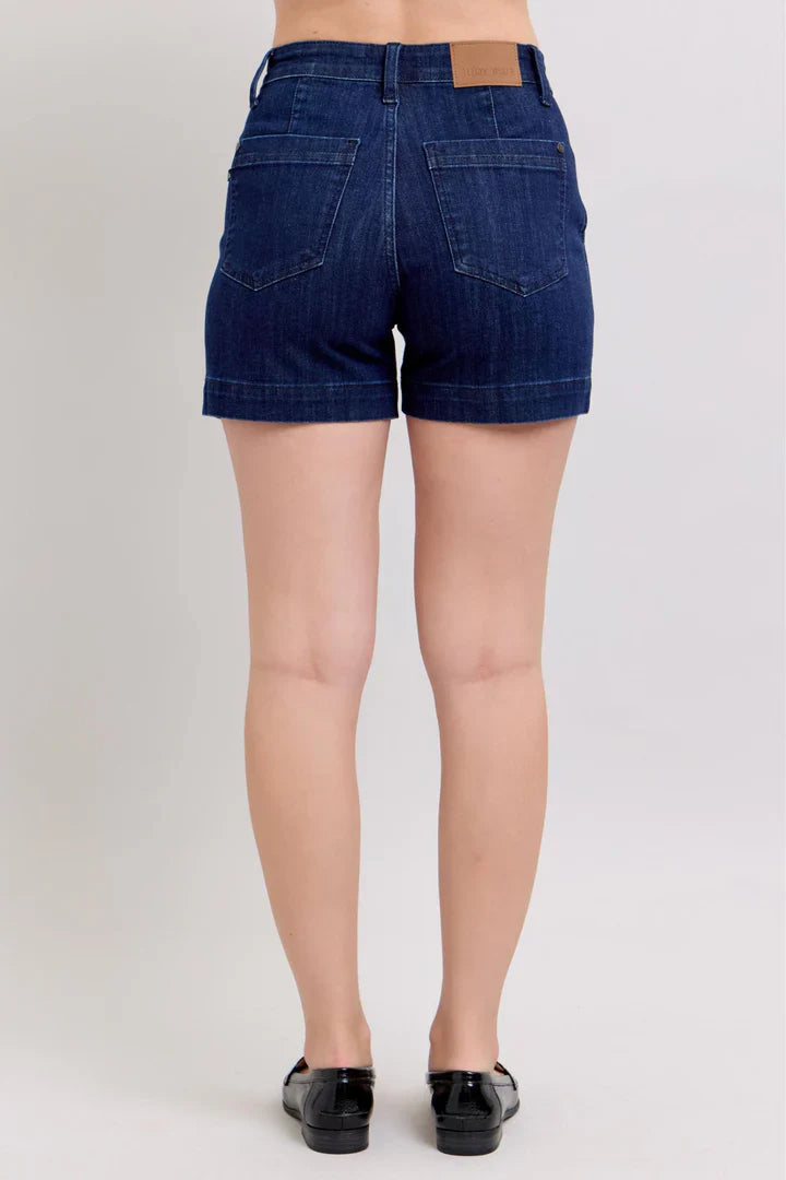 Judy Blue - HW Denim Trouser Shorts