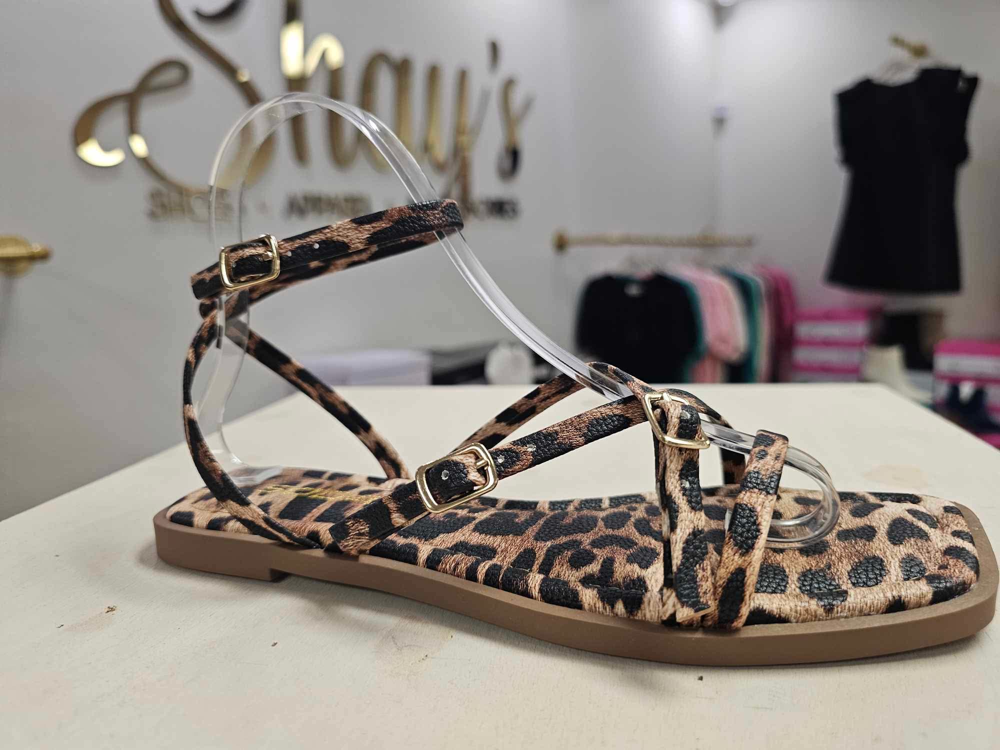 Eyeful Leopard Sandal- FINAL SALE