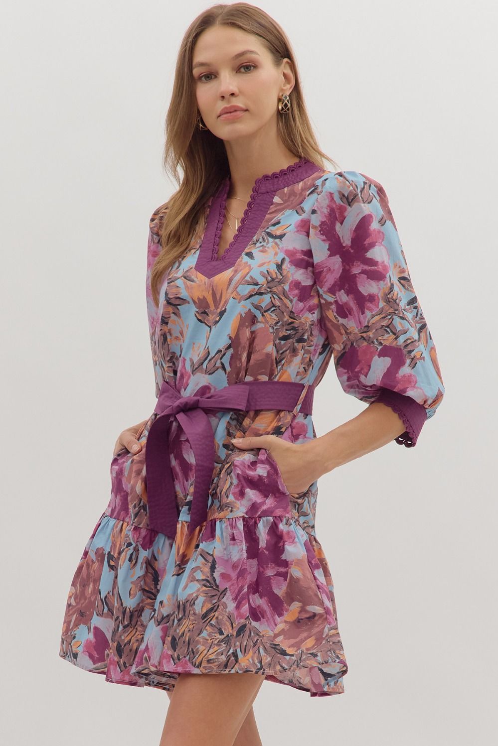 Plum Botanical Dreams Dress