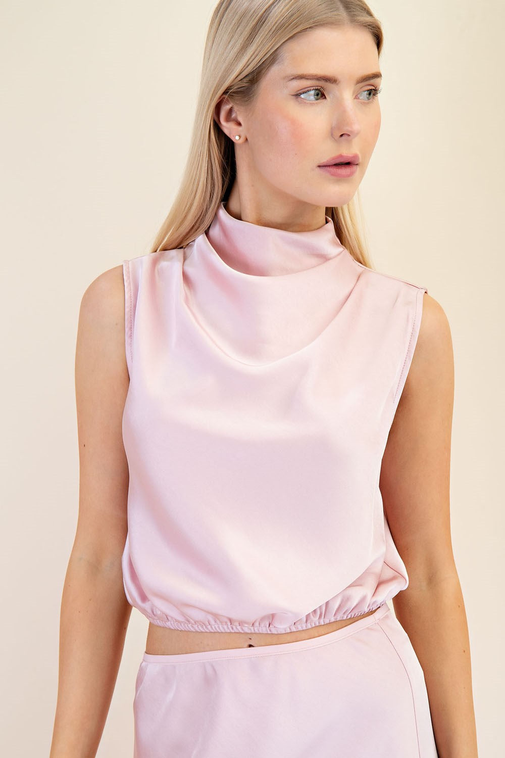 Satin Sleeveless Blouse
