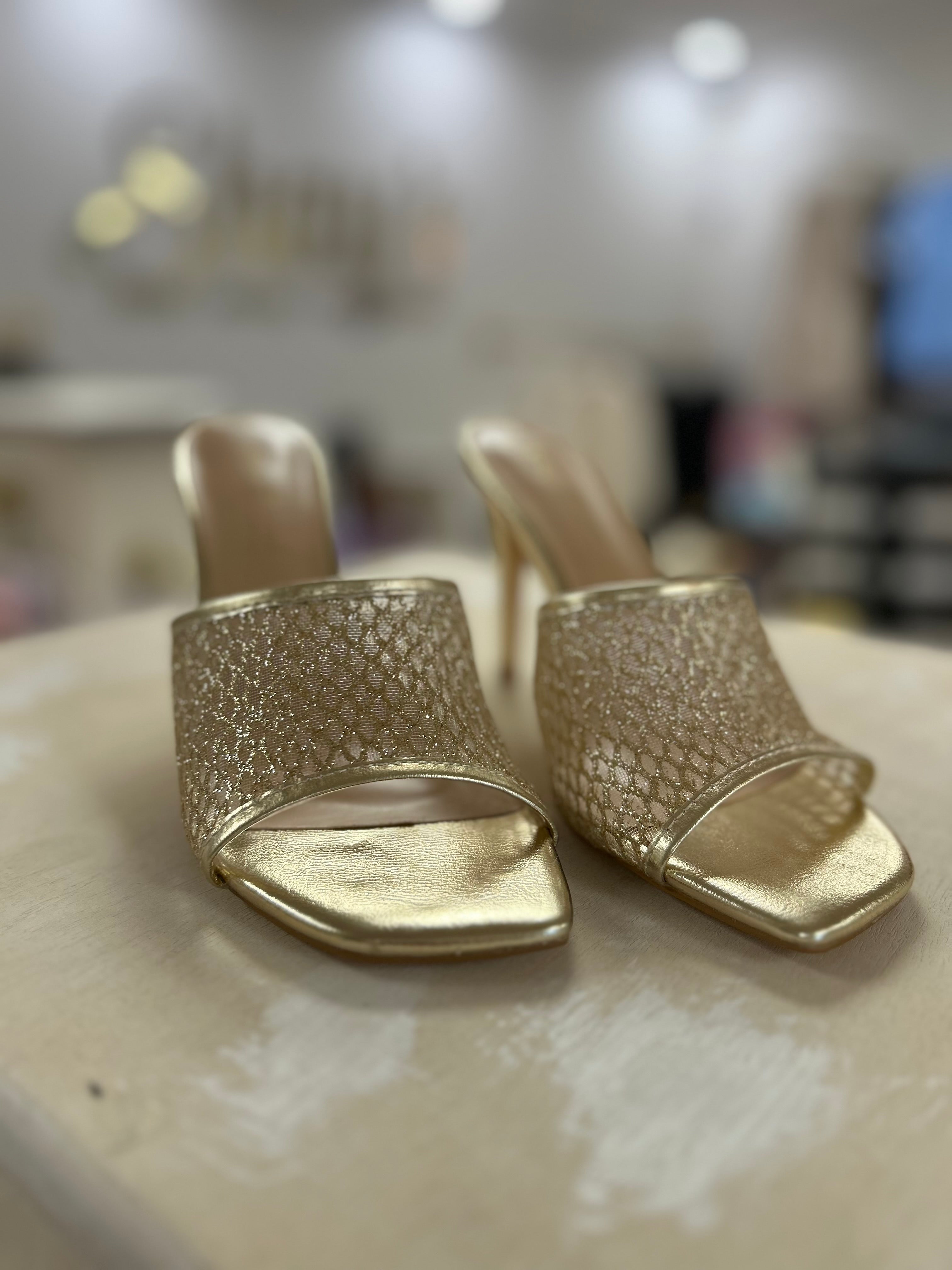 One - Gold Mesh Heel