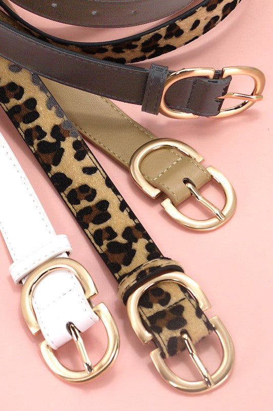 Double D Faux Leather Belt