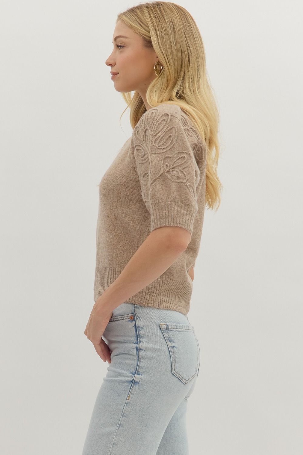 Appliqué Sleeve Detail Top