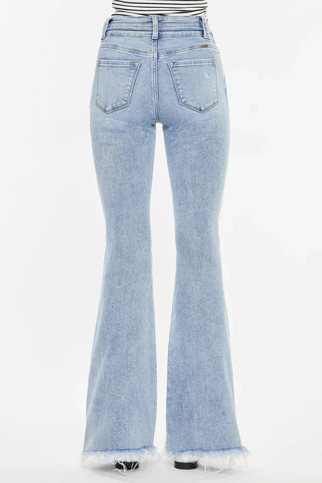 Jazmin High Rise Flare Jeans - Light Wash