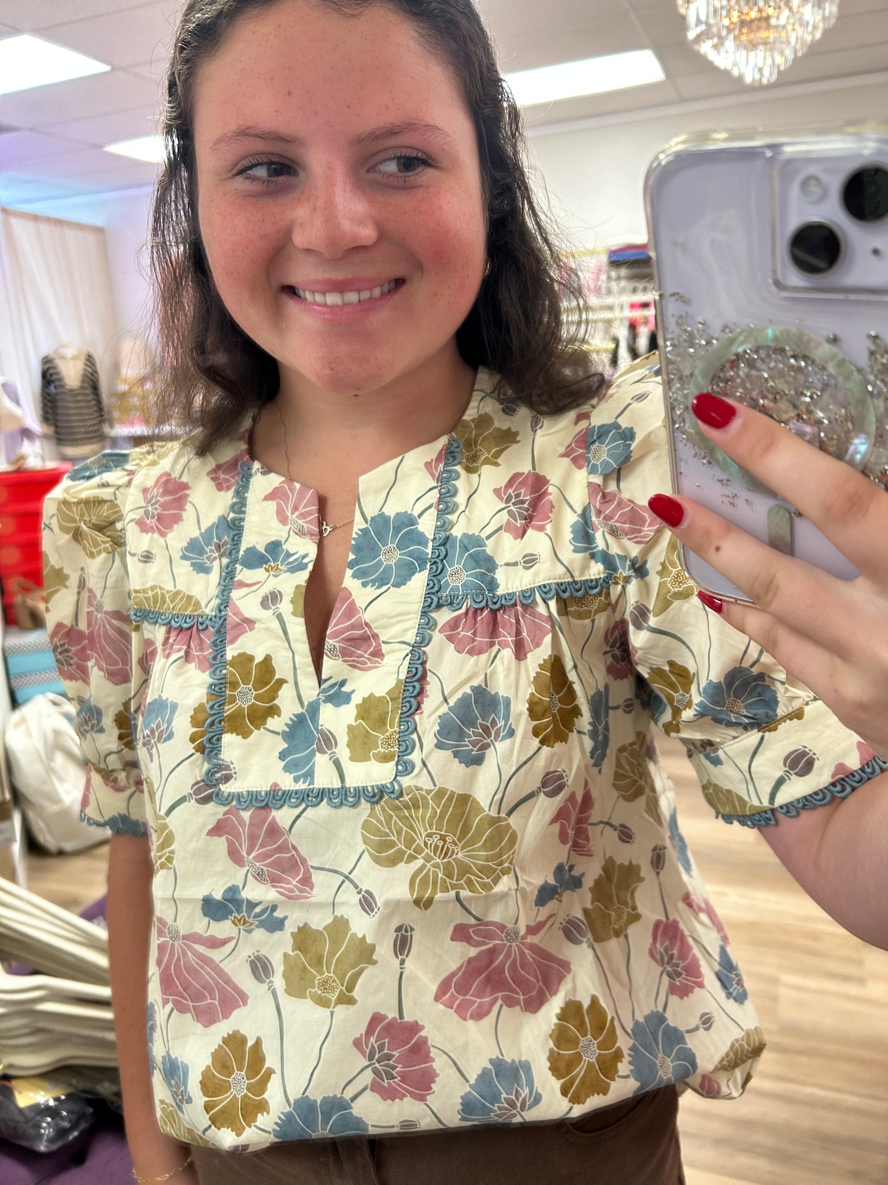 Fall Into Floral Top