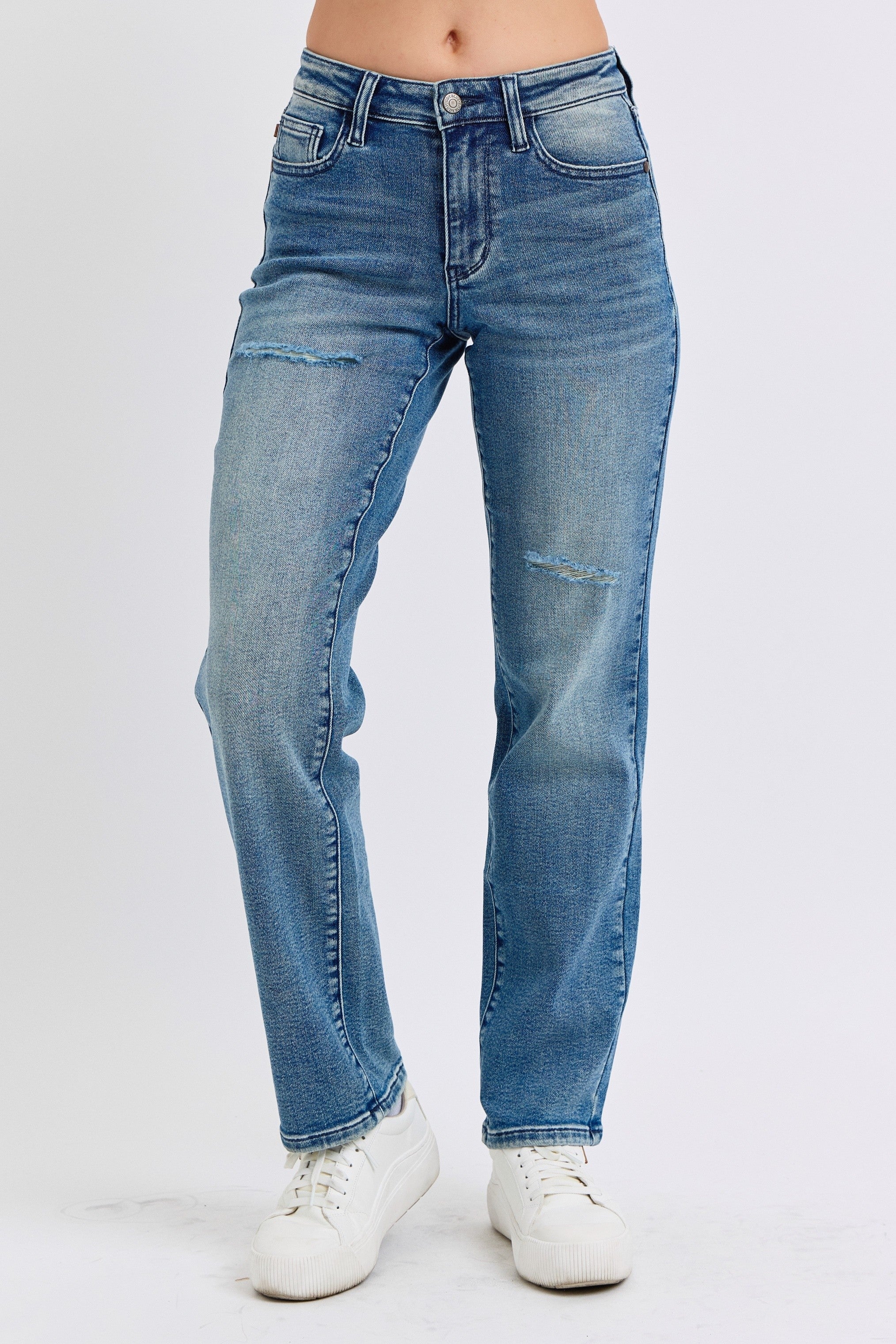 Judy Blue- Contrast Wash Dad Jean