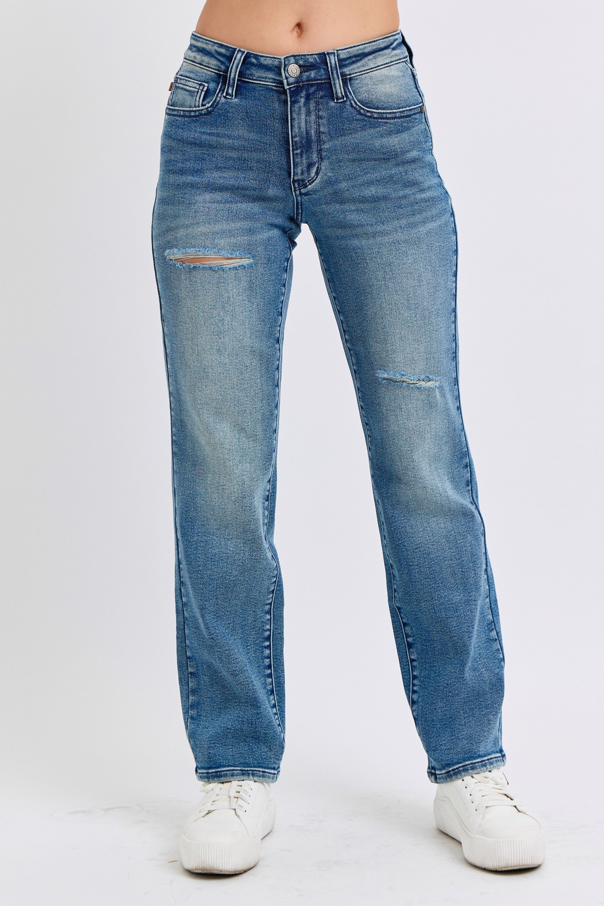 Judy Blue- Contrast Wash Dad Jean