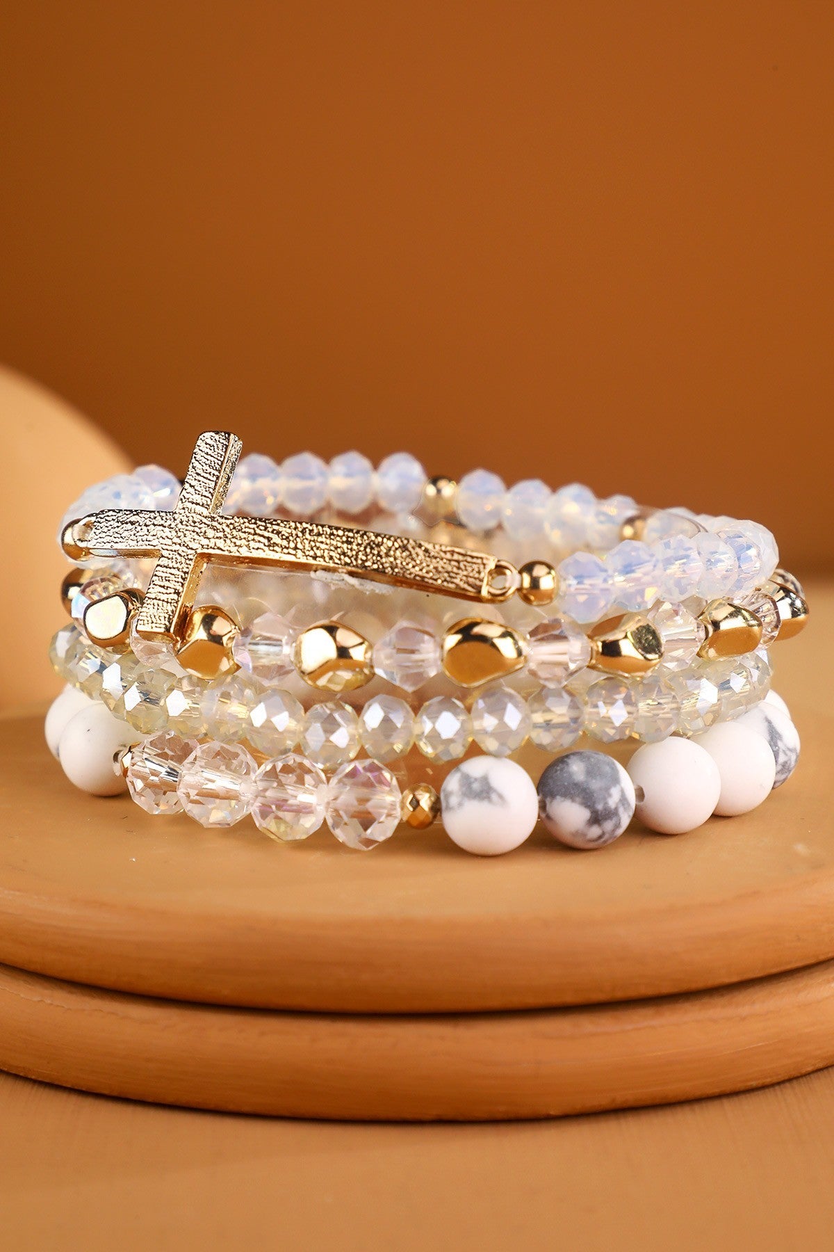 Cross Bead Bracelet