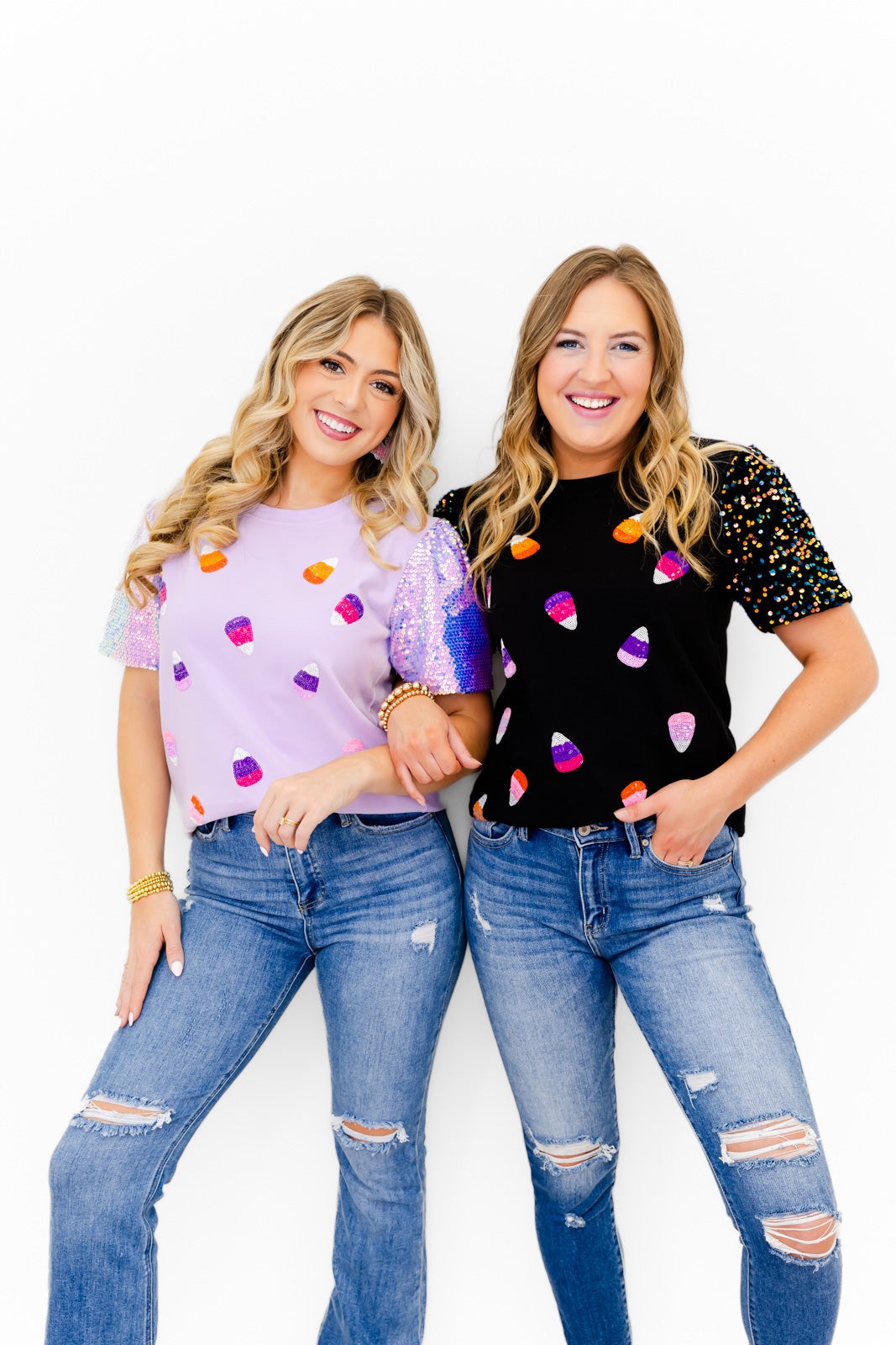 Sparkle Candy Corn Top