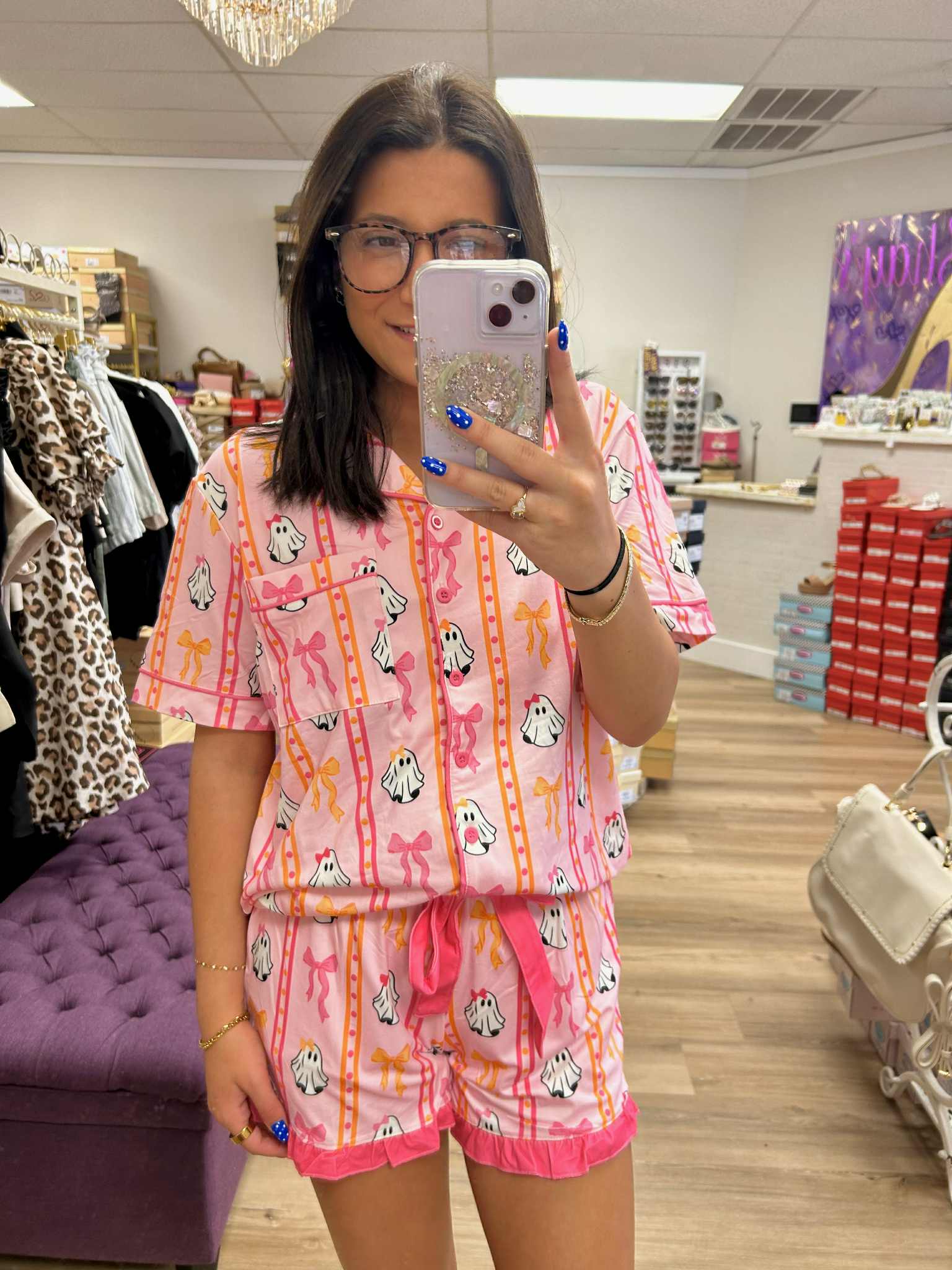 Gigi The Ghost Ruffle Pajama Set