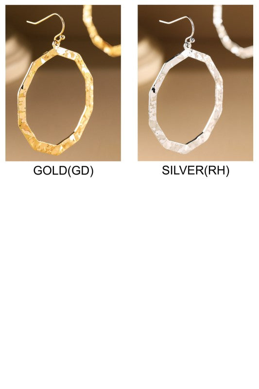 Steel Oval Dangle & Drop Earrings