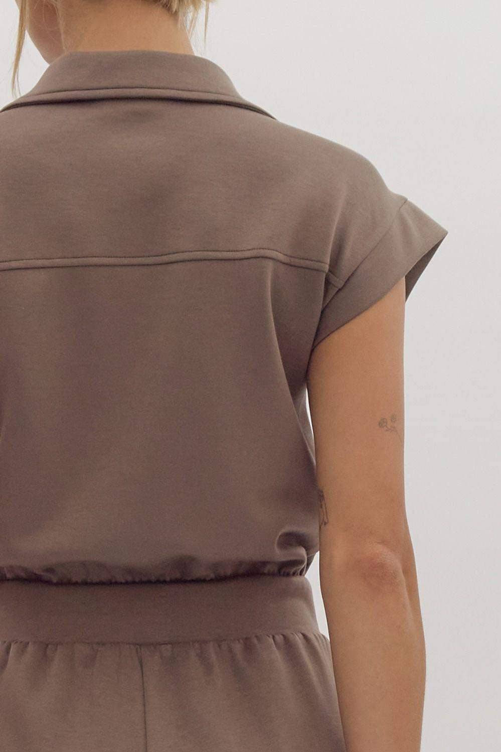 Sleeveless Drop Shoulder Jumpsuit