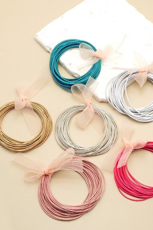 Stretchy Guitar String Bracelet Stack