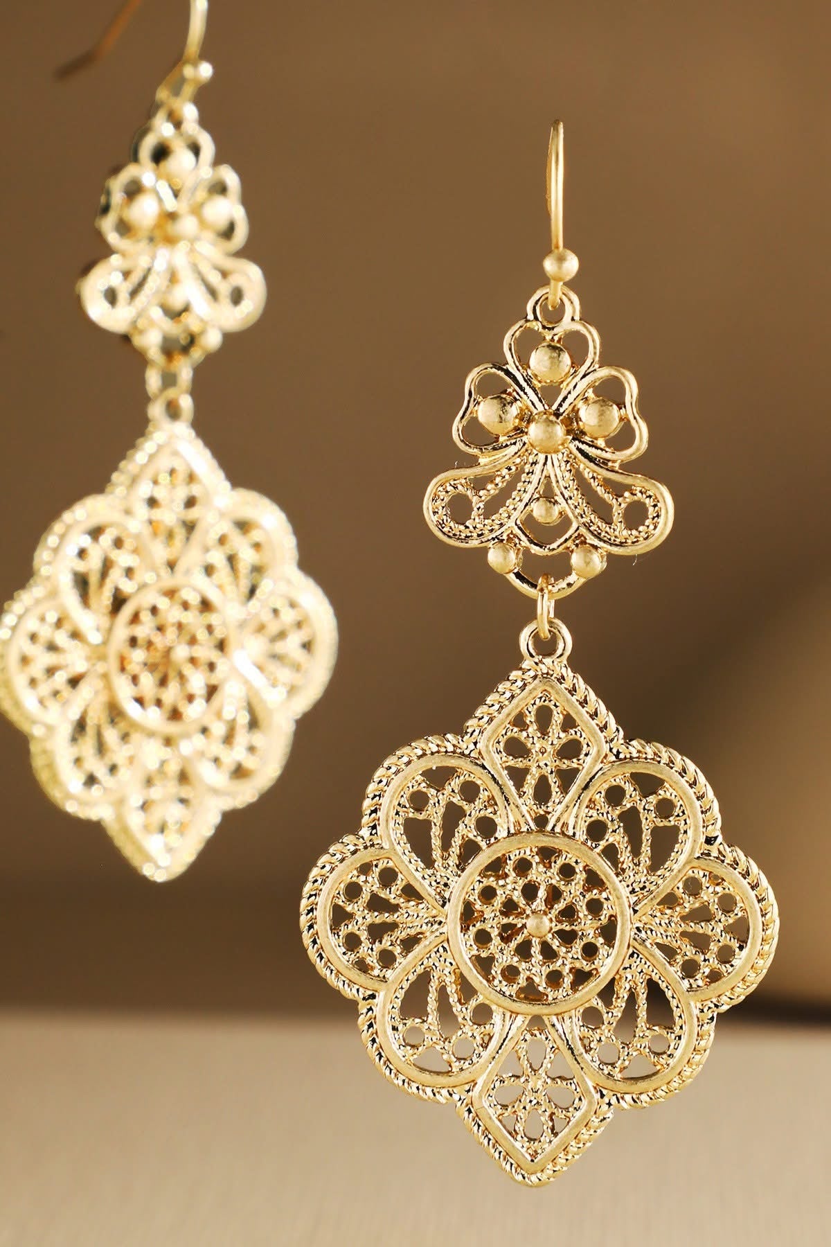 Filigree Foil Dangle Earrings