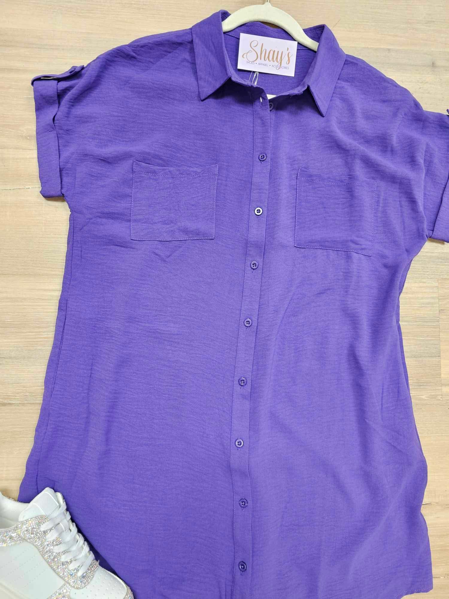 Tina- Woven Shirt Dress