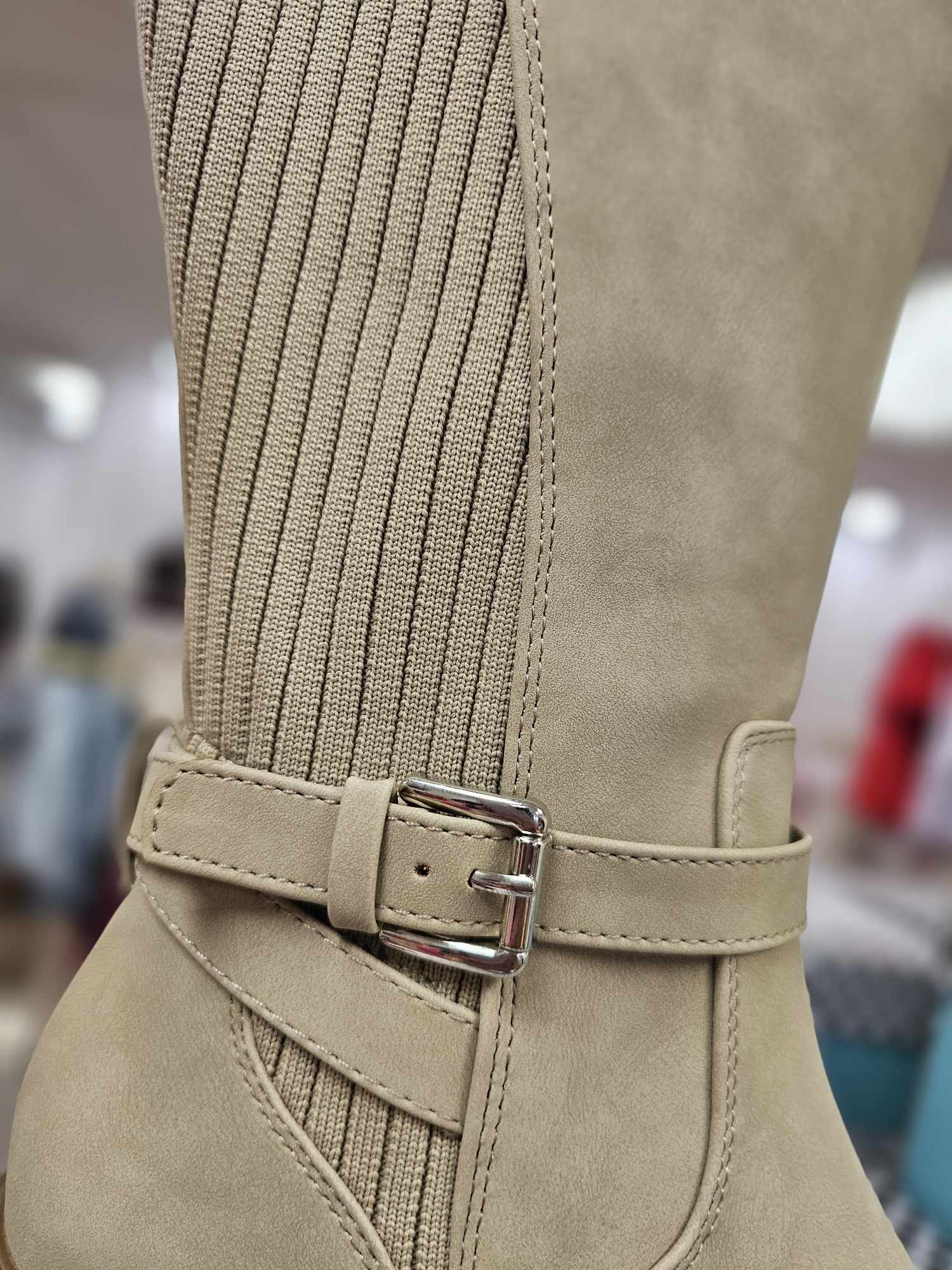 Zone - Sweater Panel Riding Boot