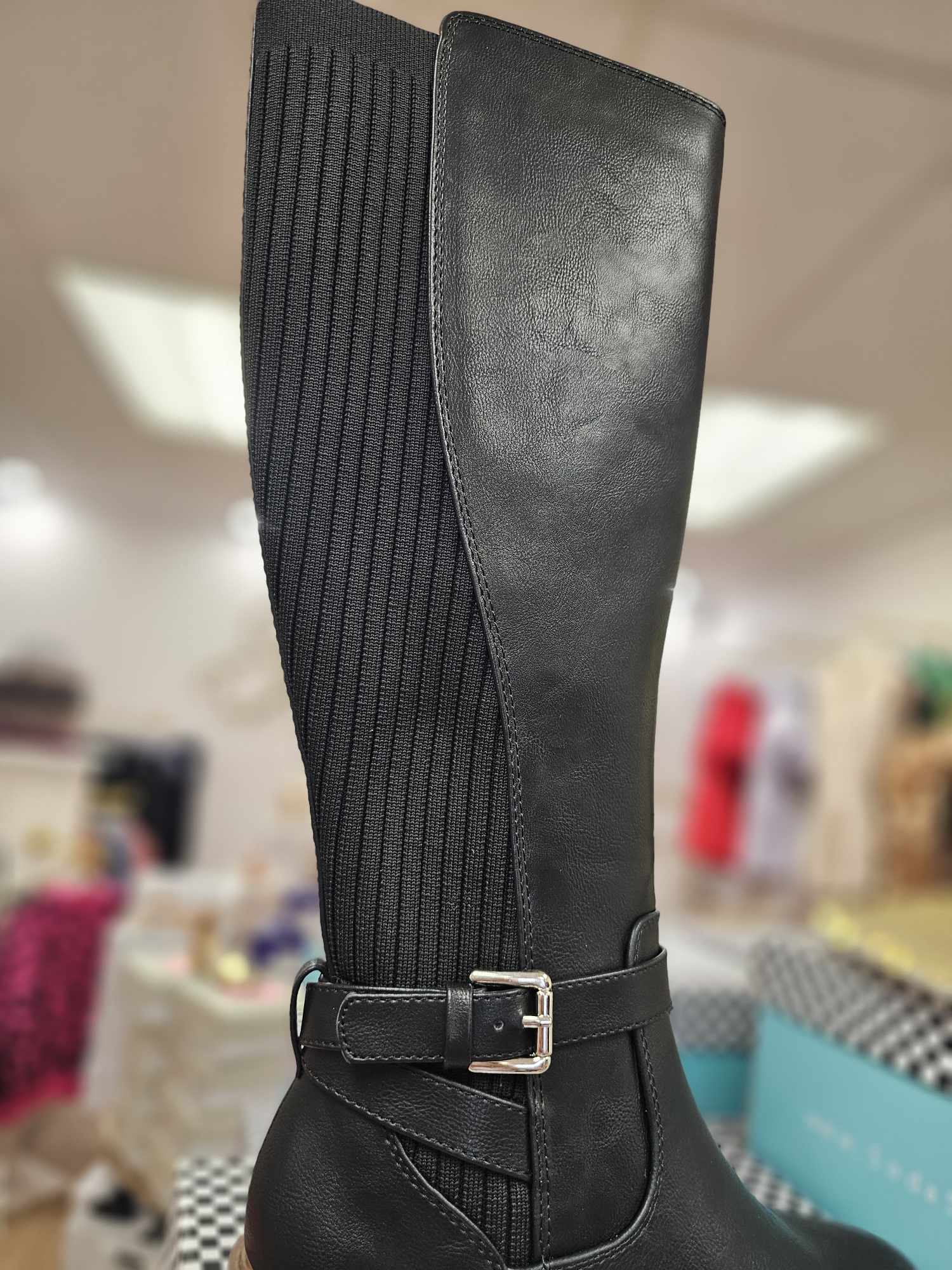 Zone - Sweater Panel Riding Boot