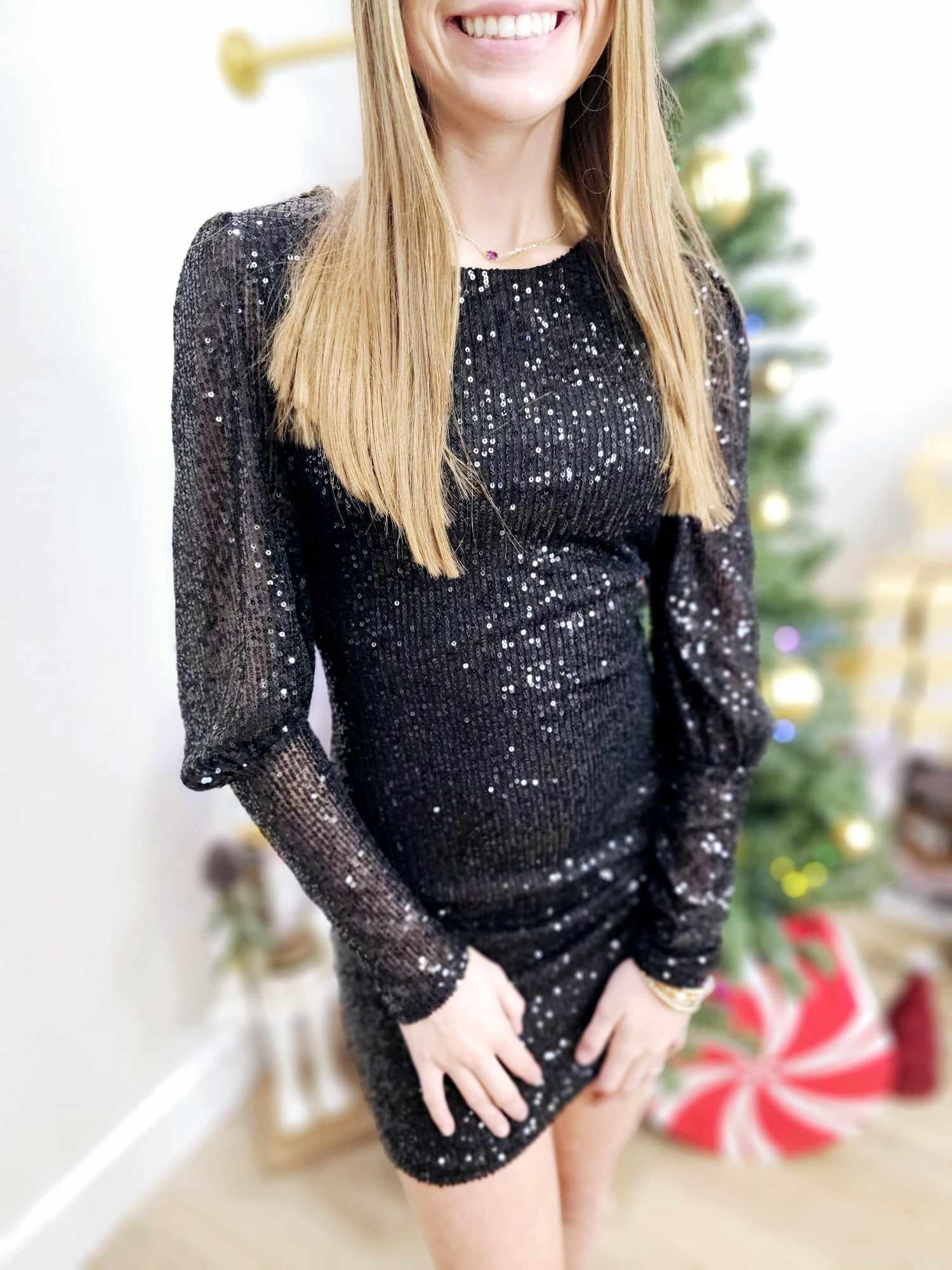 Shine Bright- Sequin Dress