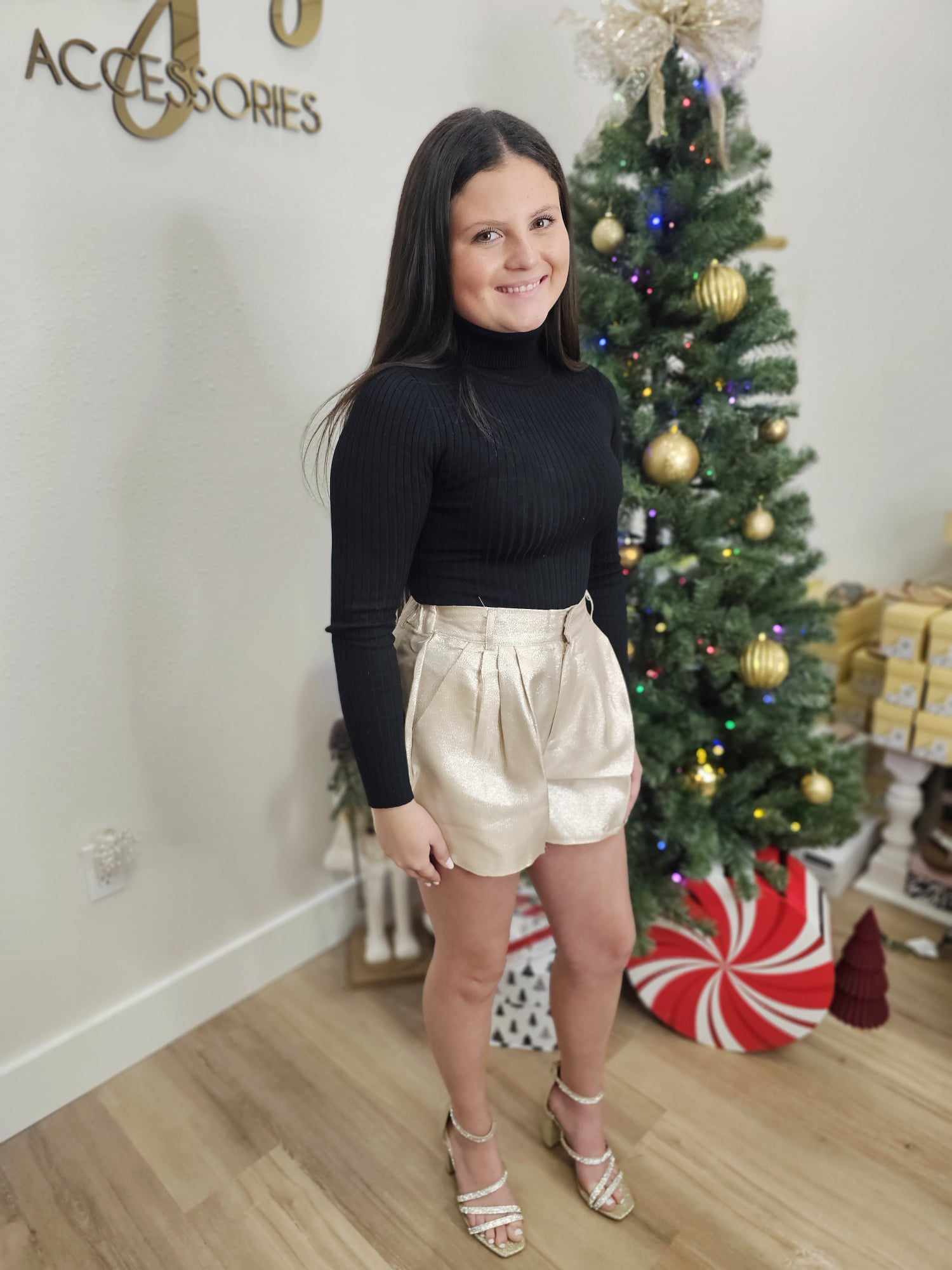 Sparkle & Shine Pleated Shorts