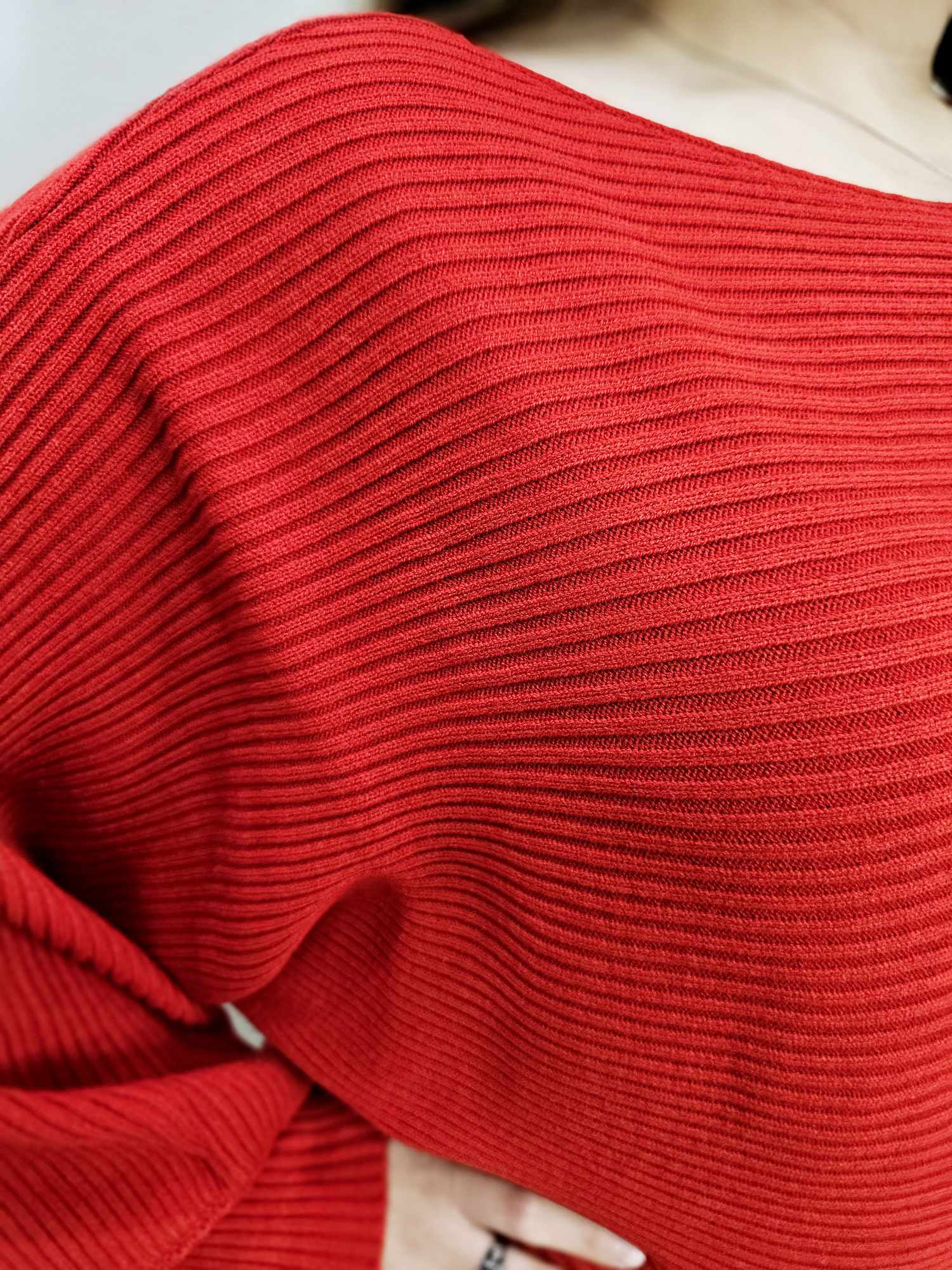 Choose Me - BOAT NECK BALLOON SLEEVE SWEATER