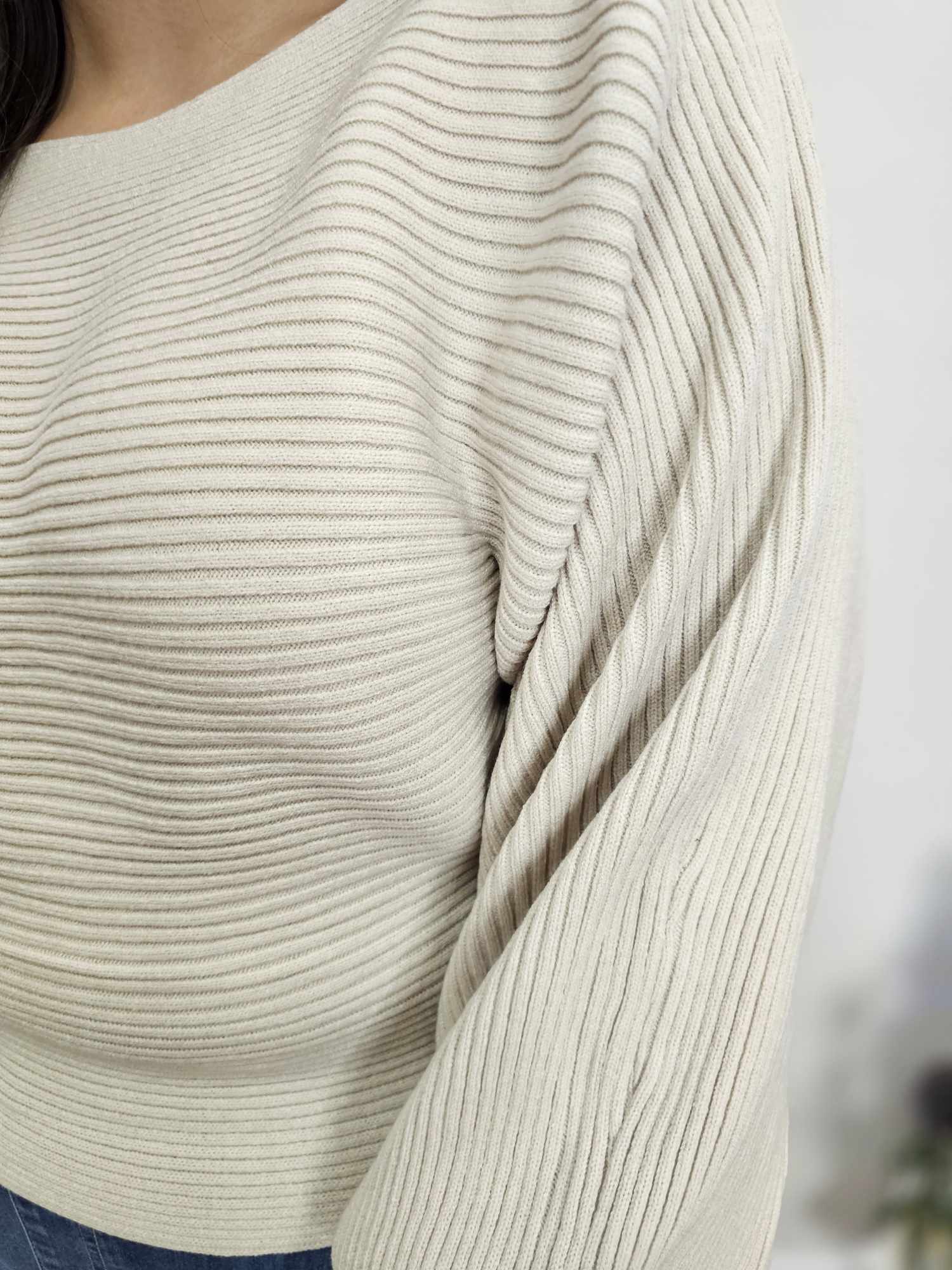 Choose Me - BOAT NECK BALLOON SLEEVE SWEATER