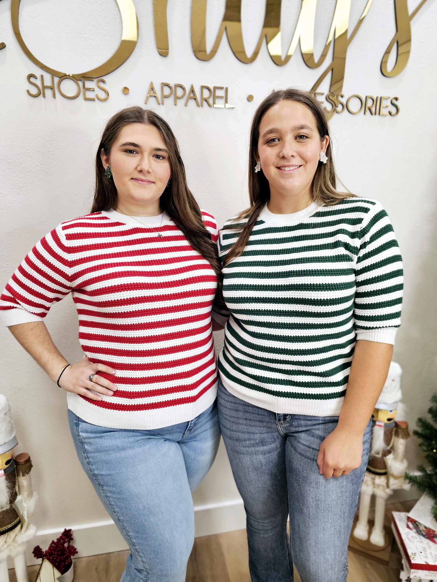 Striped Like That-  Short Sleeve Sweater Knit Stripe Top