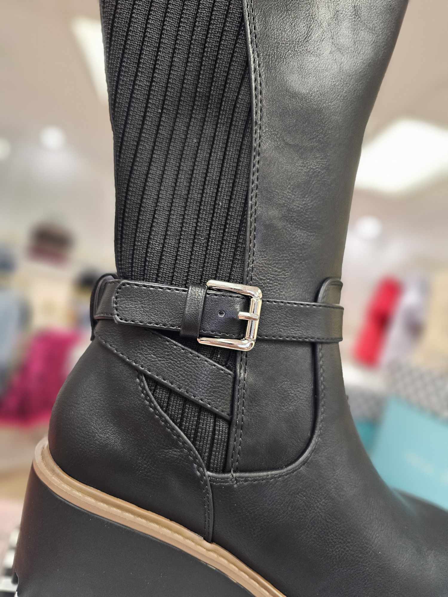 Zone - Sweater Panel Riding Boot