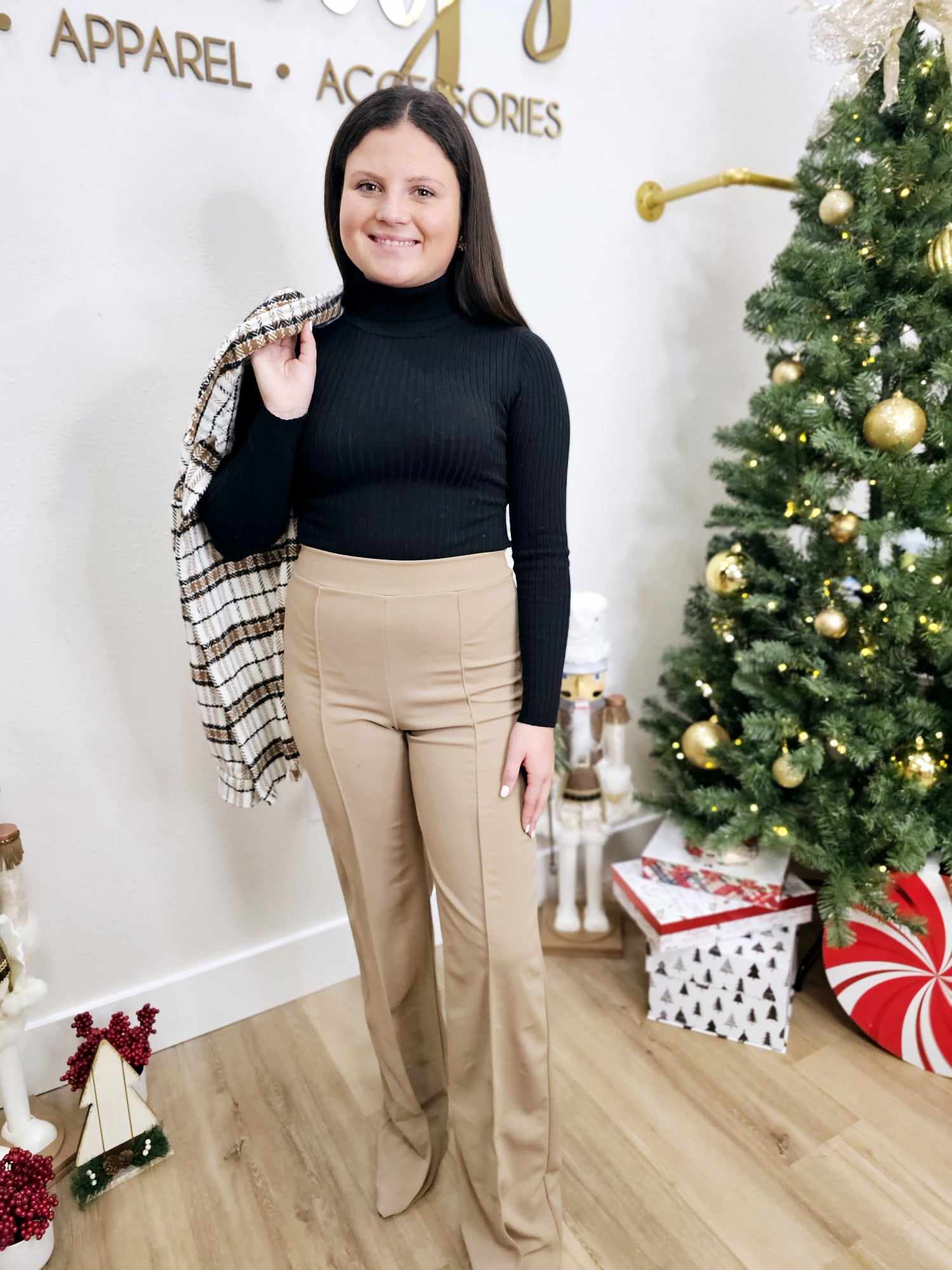 Long Sleeve Plaid Woven Shacket