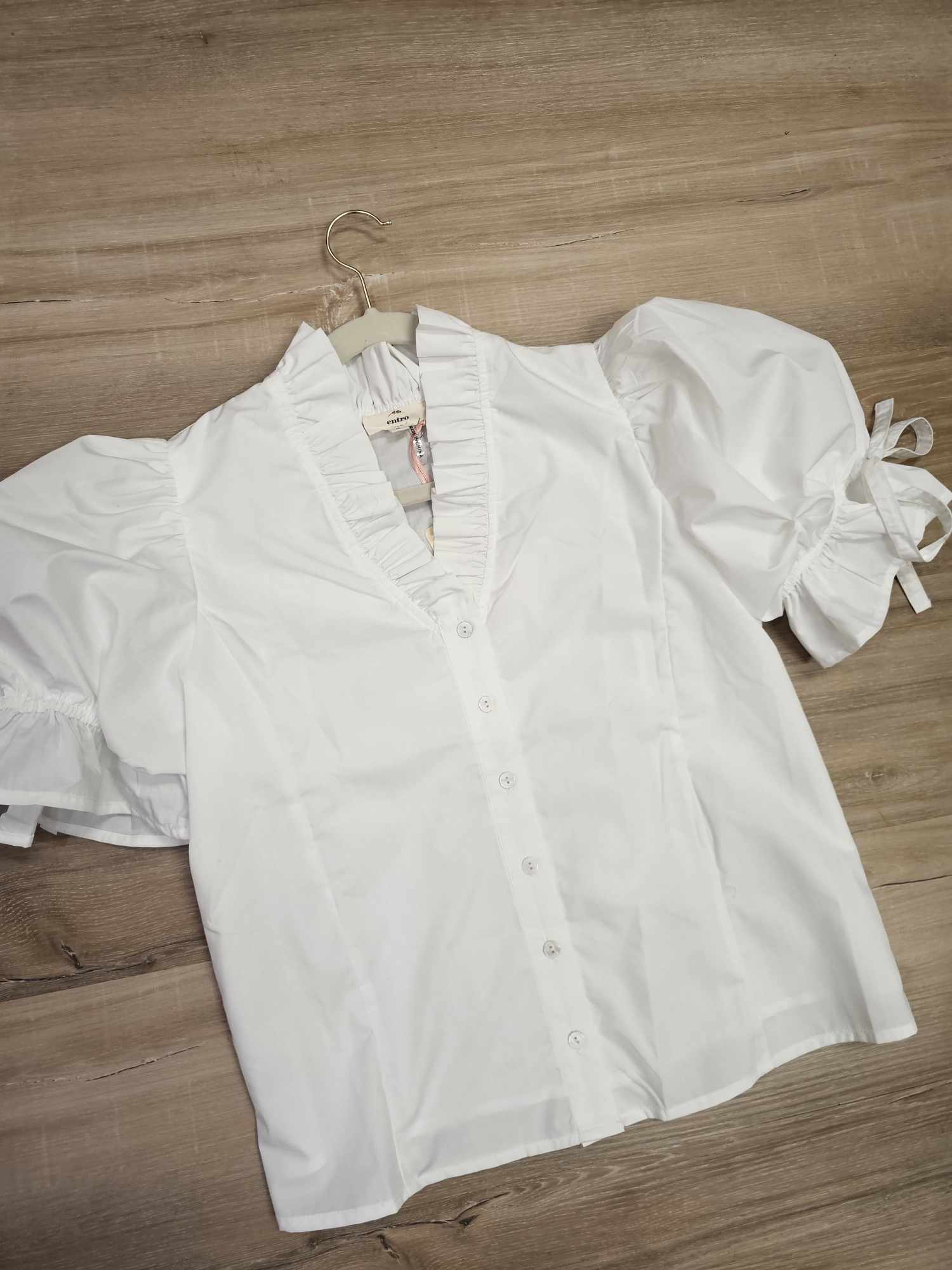 Springtime- White Puff Sleeve with ties