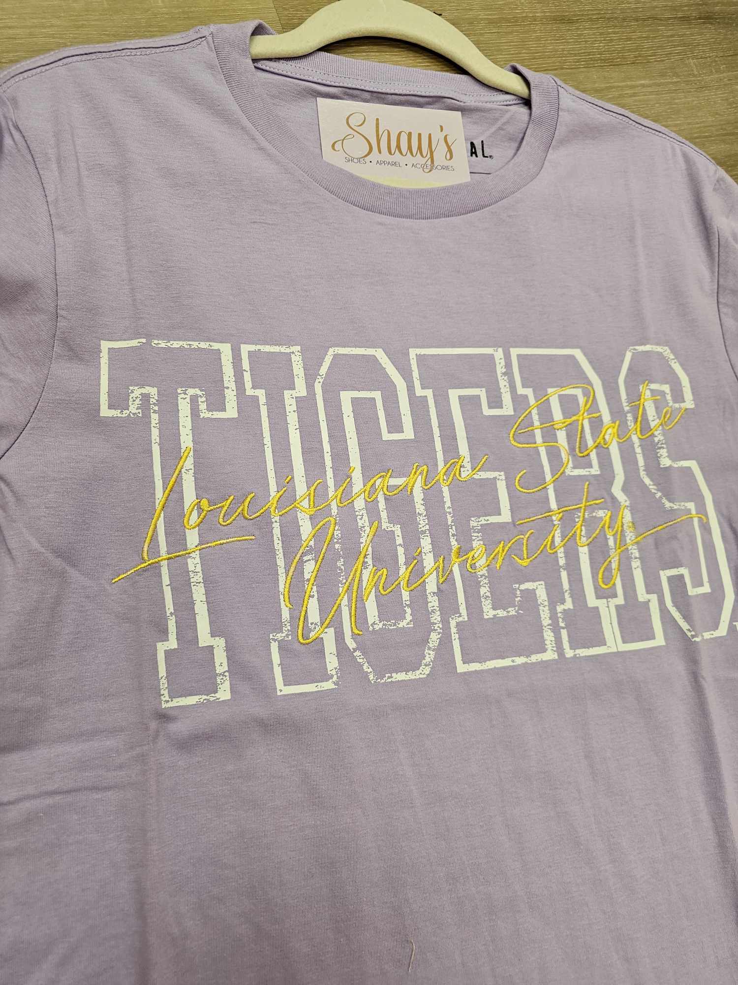 LSU- Owen Outline Embroidered Tee