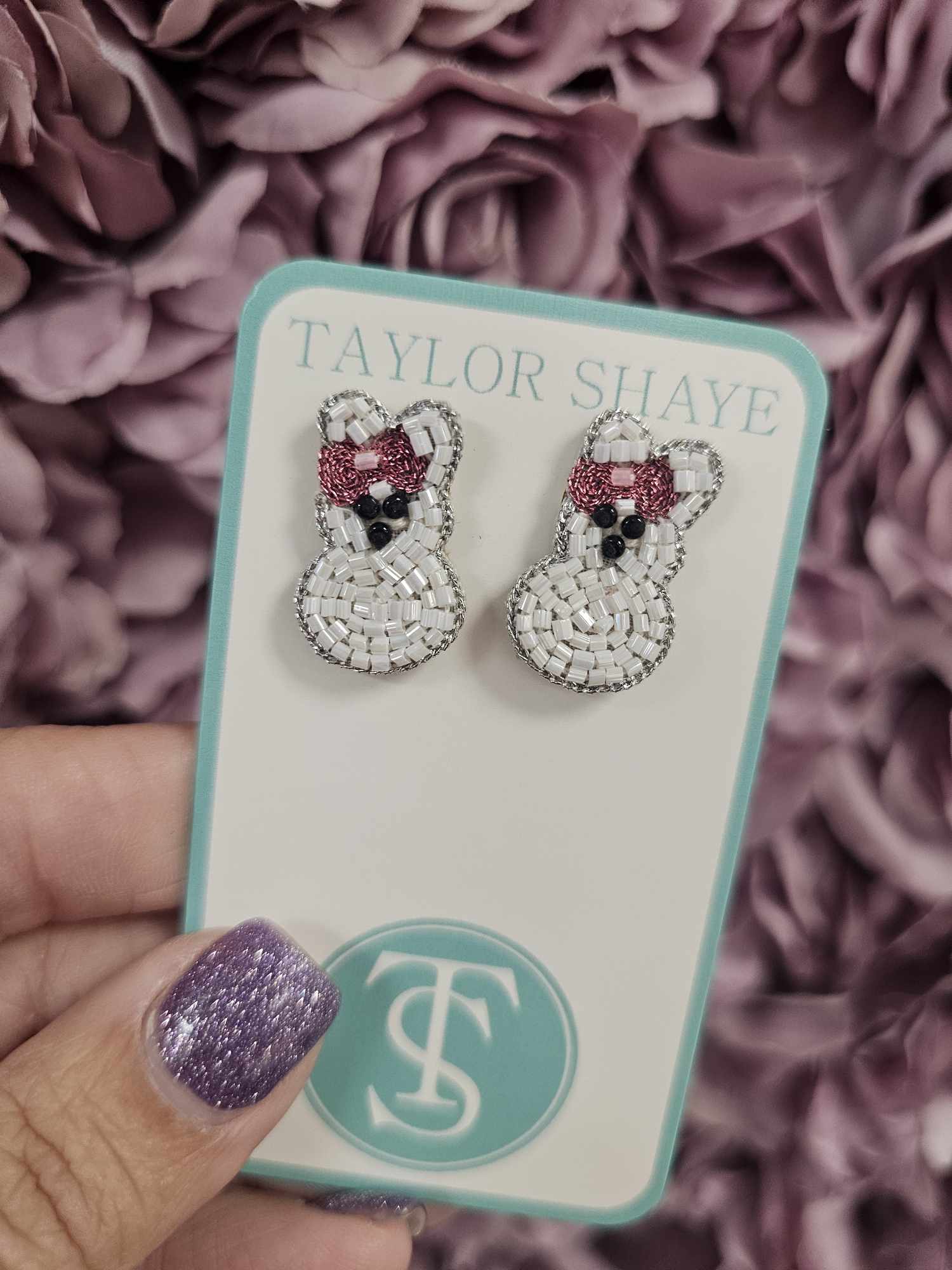 Taylor Shaye- Cutie Beaded Peep Stud