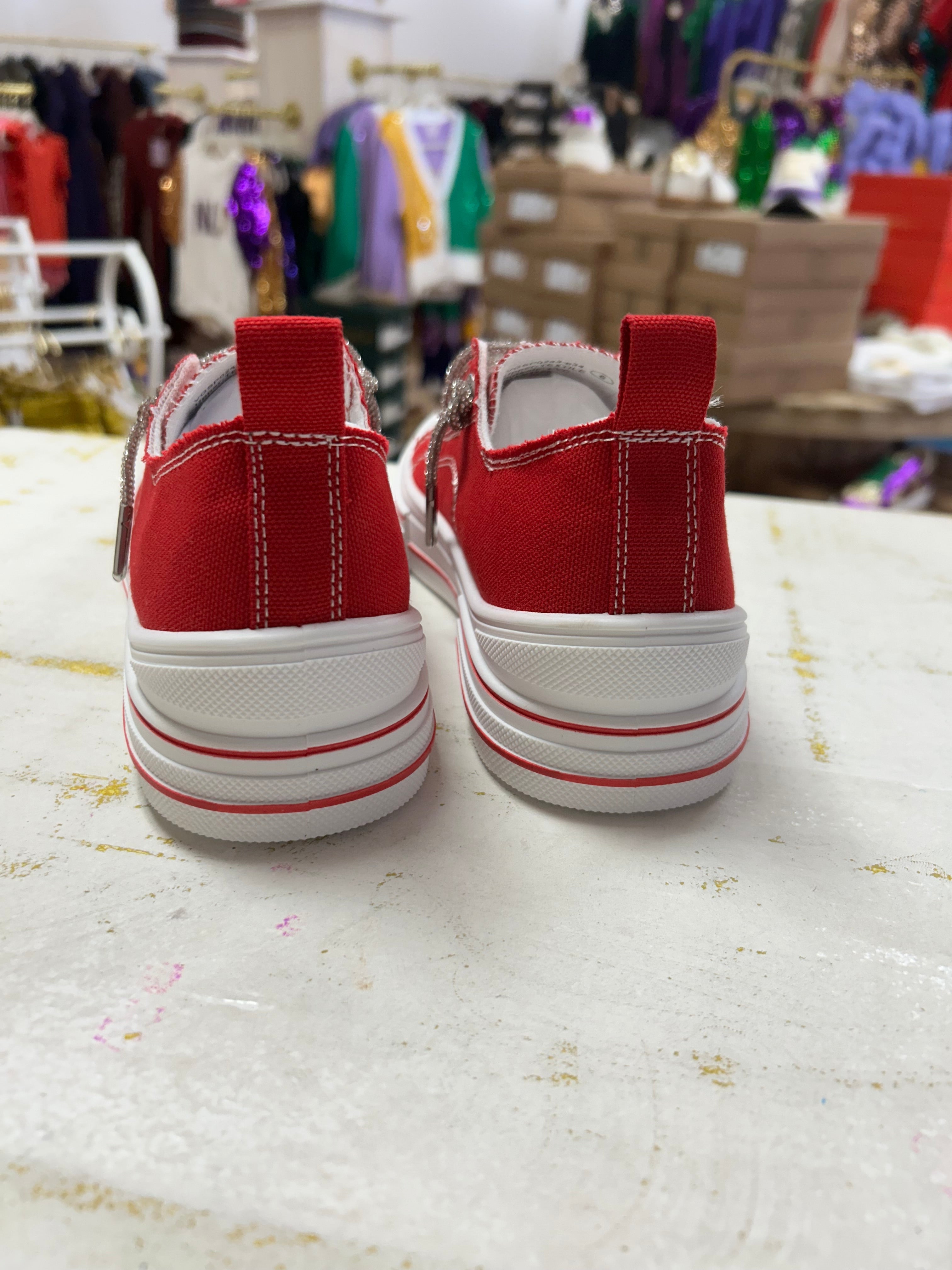 Aman Rhinestone Lace up Tennis