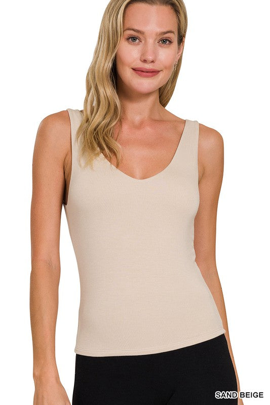 Premium Rayon V-Neck Tank Top