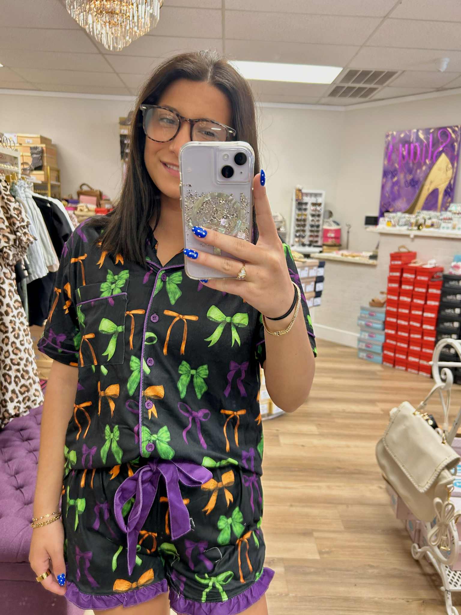 Bow Bewitched Ruffle Pajama Set