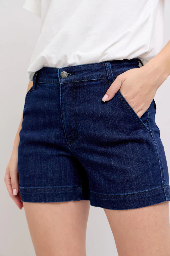 Judy Blue - HW Denim Trouser Shorts