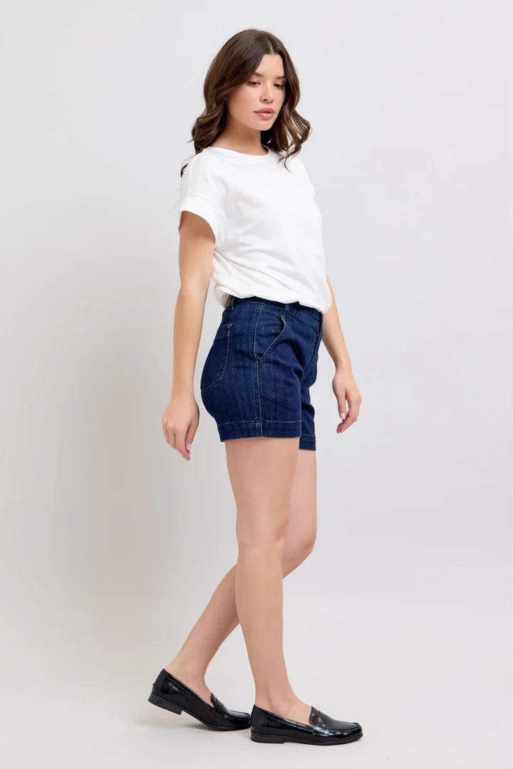 Judy Blue - HW Denim Trouser Shorts