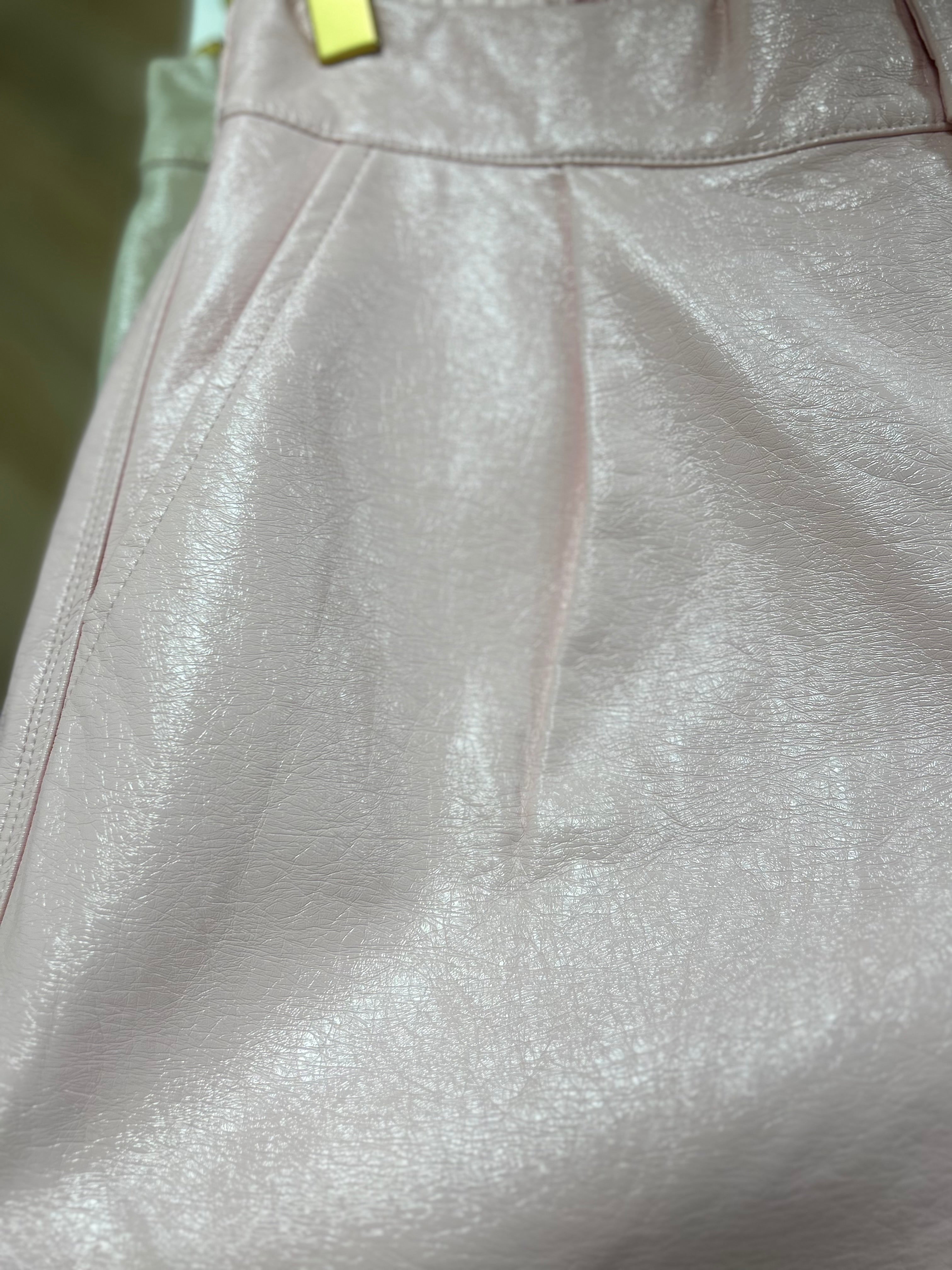 Pleather Shorts - Pink