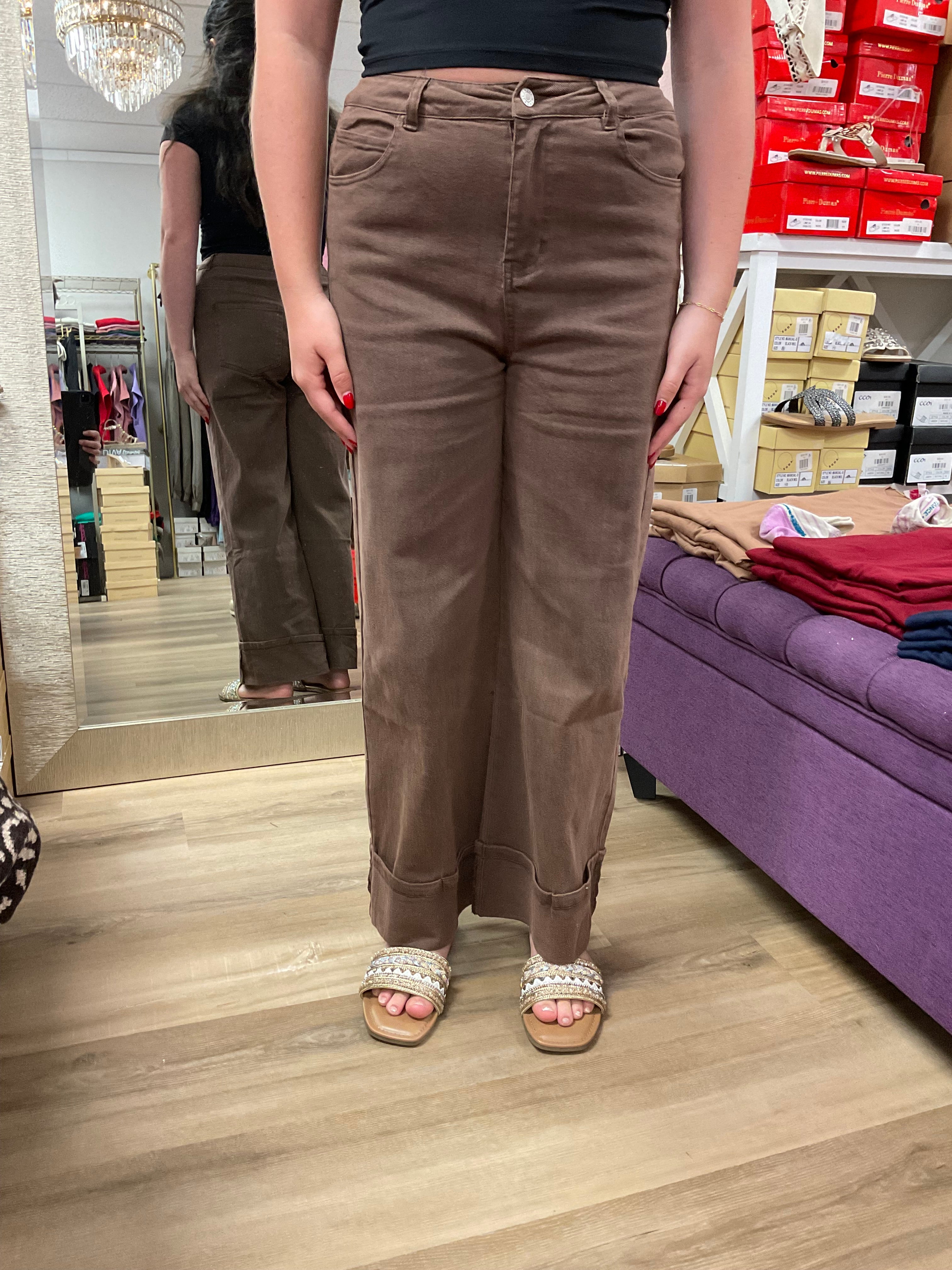 Off The Cuff Wide Leg Denim