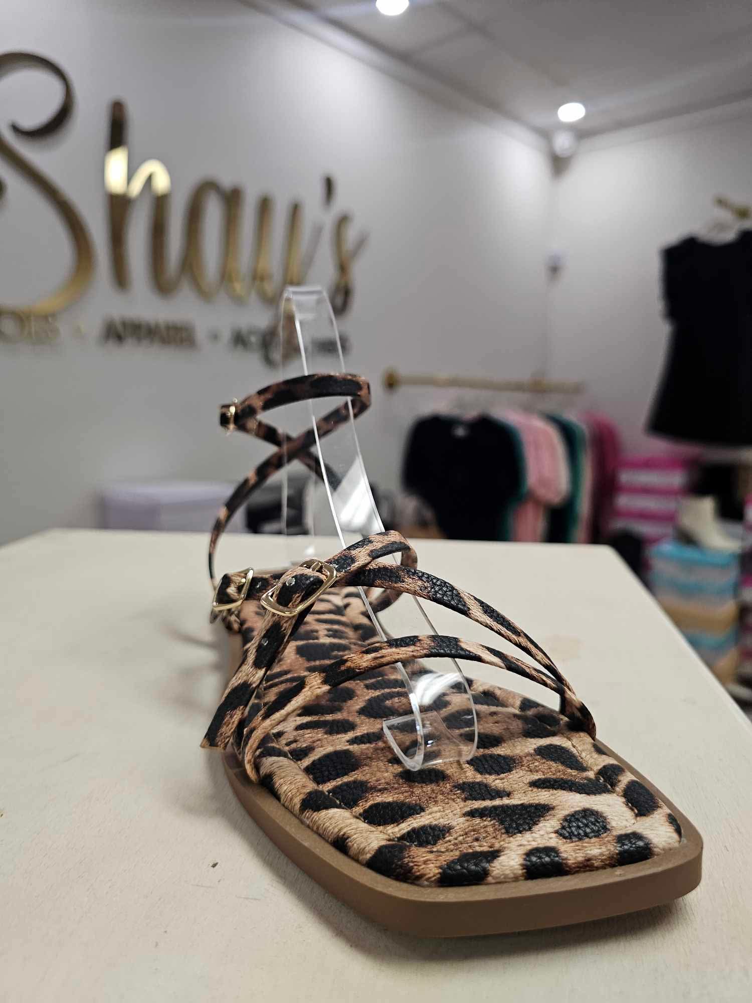 Eyeful Leopard Sandal- FINAL SALE