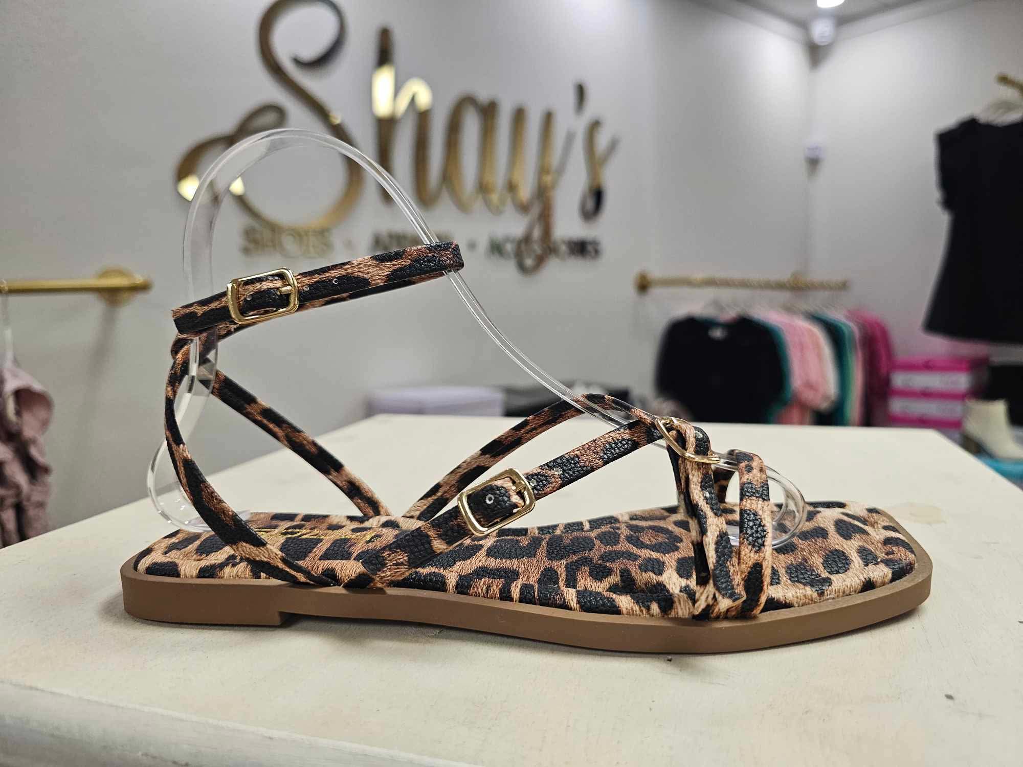 Eyeful Leopard Sandal- FINAL SALE