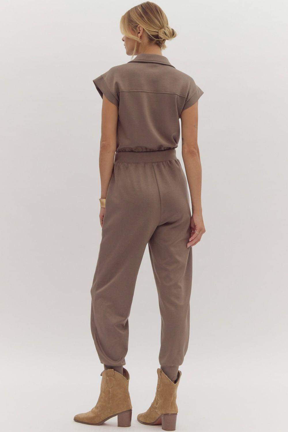 Sleeveless Drop Shoulder Jumpsuit