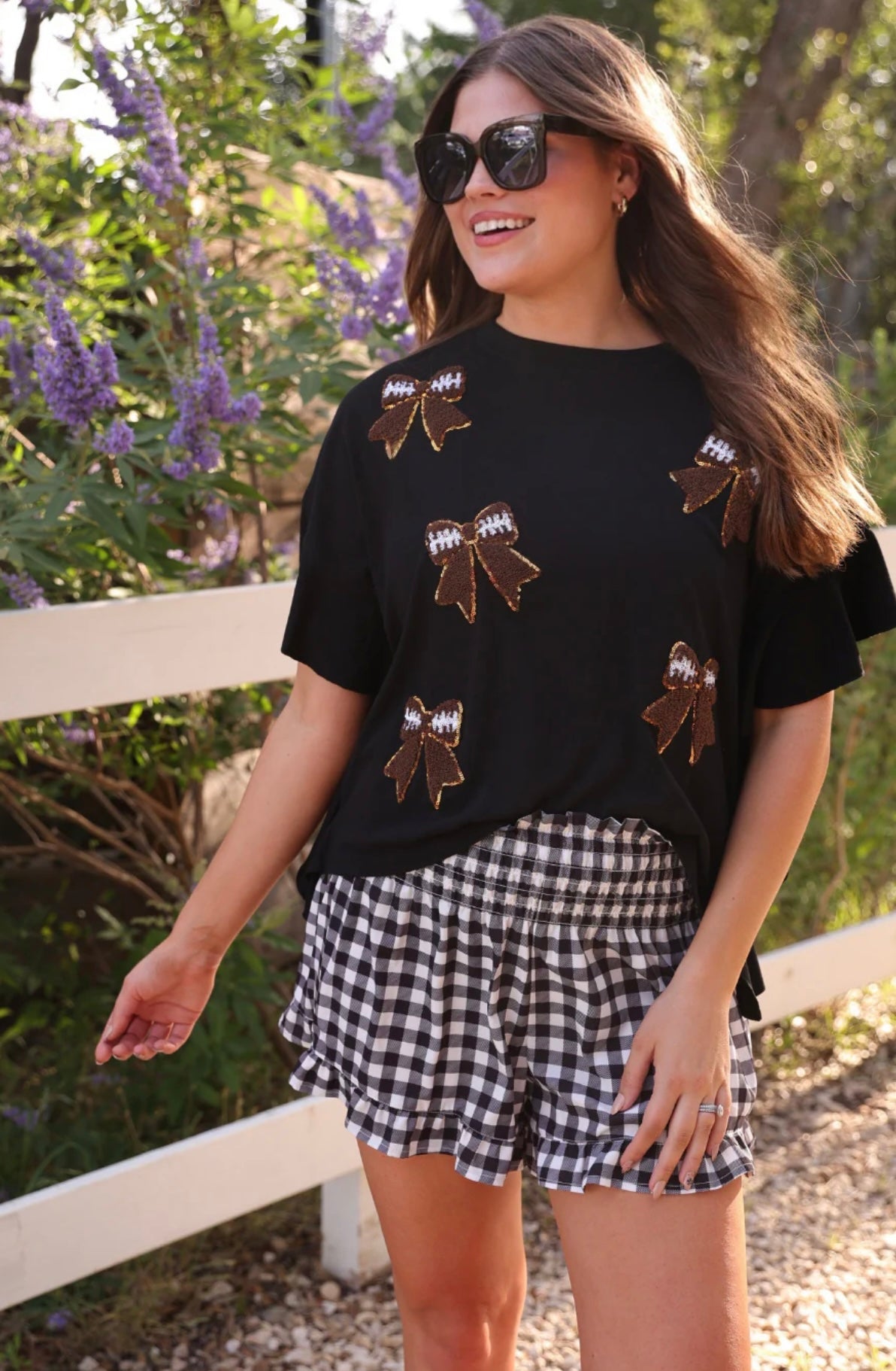 Sideline Sparkle Ruffle Top