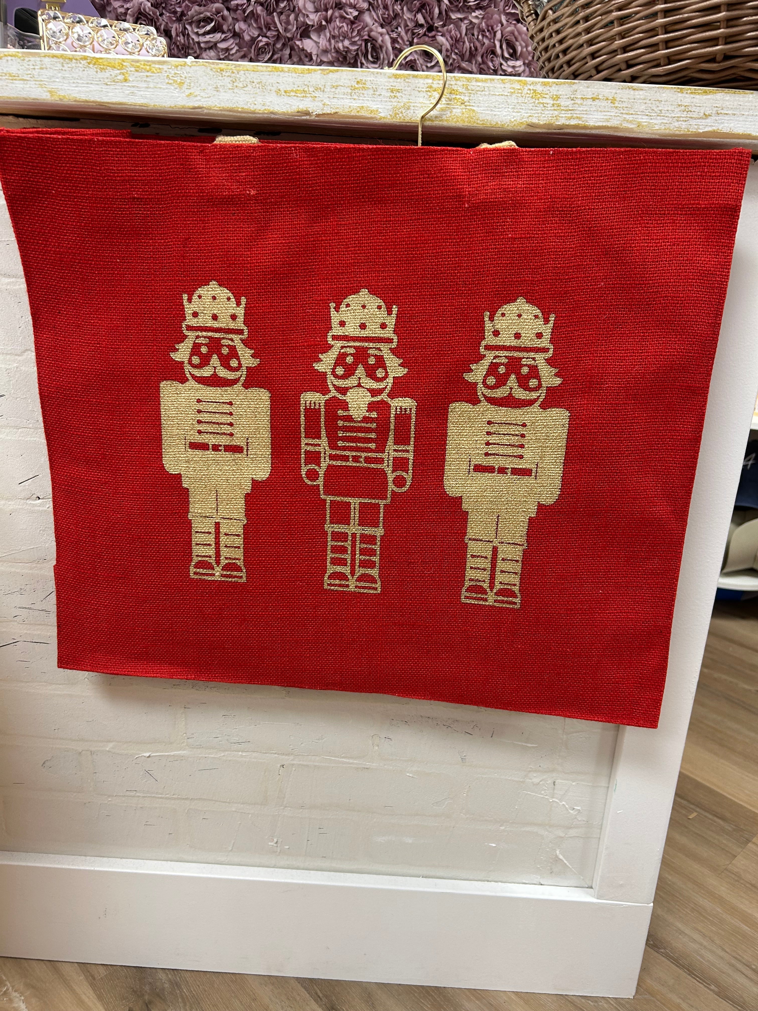 The Royal Standard-Royal Nutcracker Carryall Large Tote Red/Gold