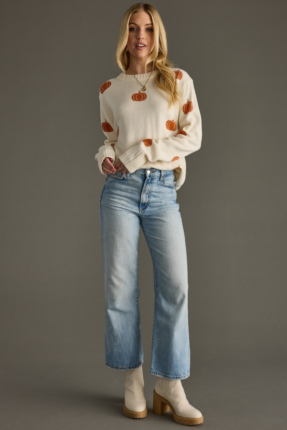 Cream Pumpkin Sweater