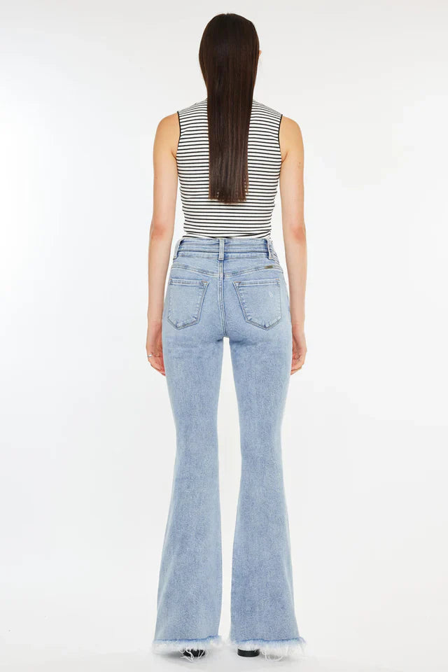 Jazmin High Rise Flare Jeans - Light Wash