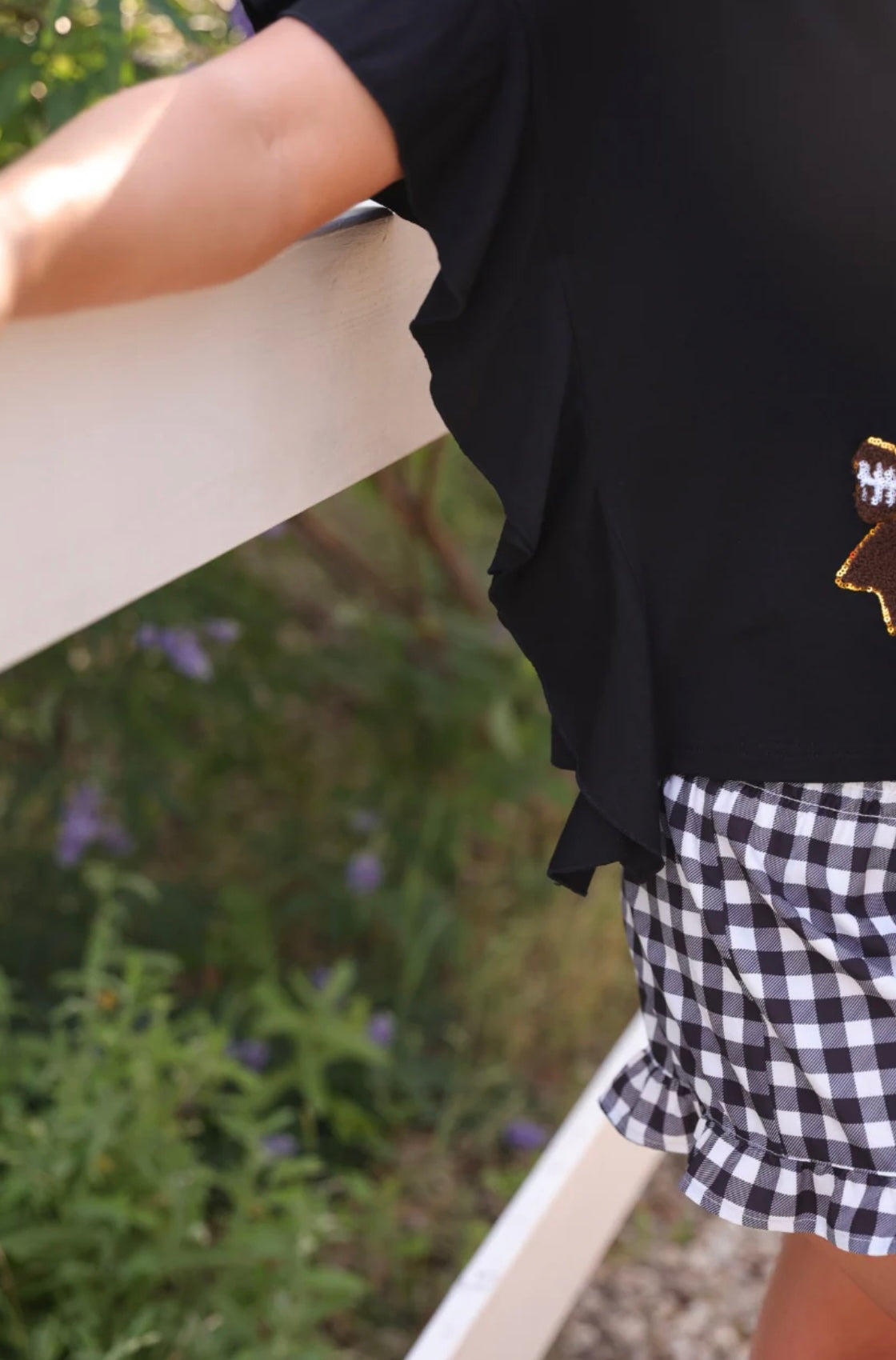 Sideline Sparkle Ruffle Top