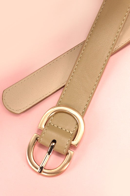 Double D Faux Leather Belt