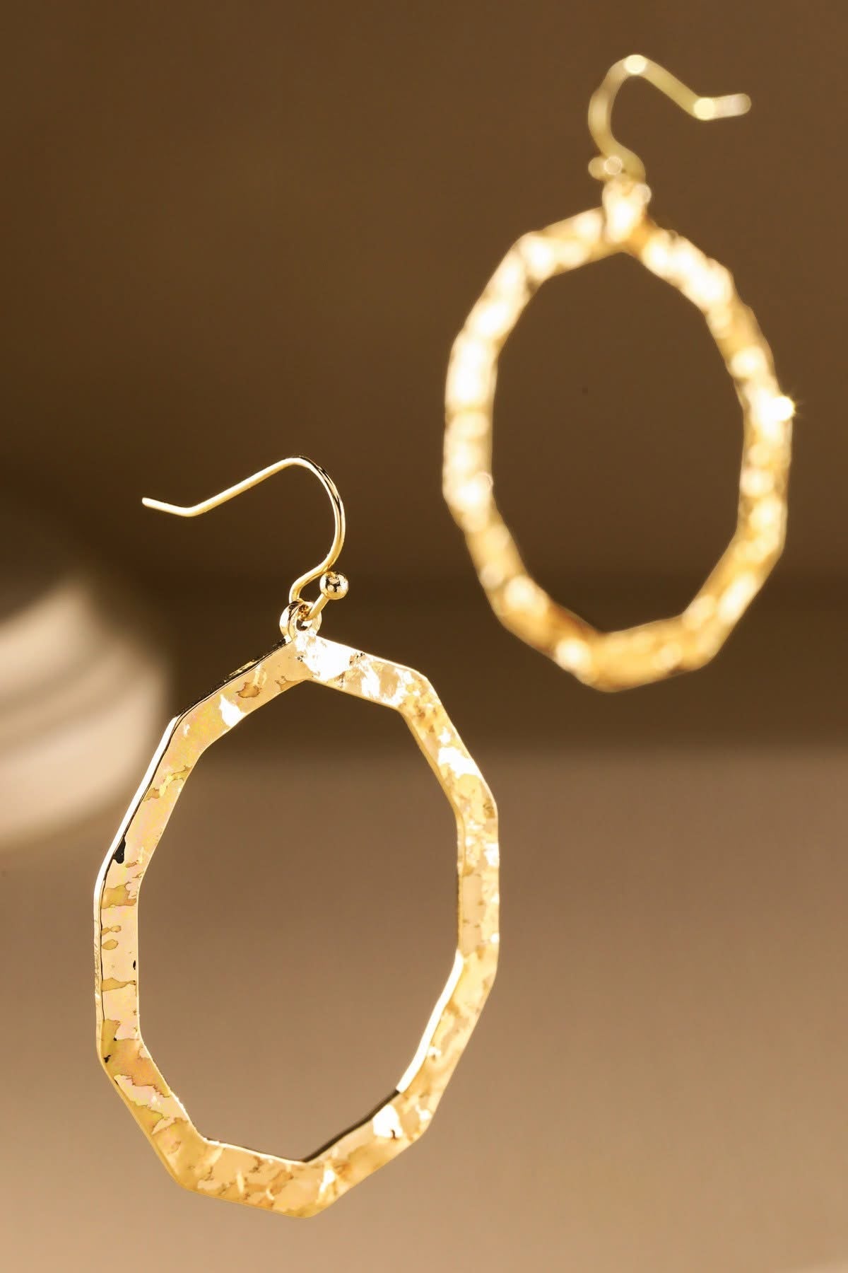 Steel Oval Dangle & Drop Earrings