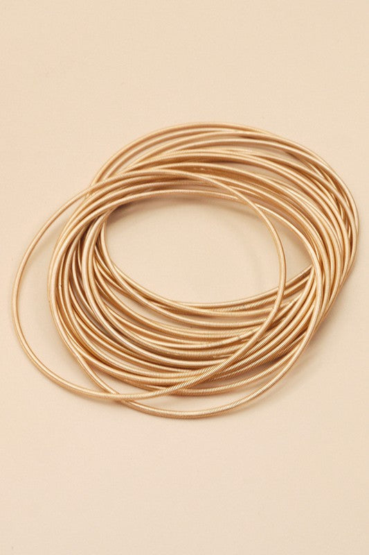 Stretchy Guitar String Bracelet Stack