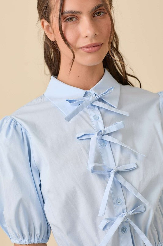 On A Cloud Bow Detail Romper